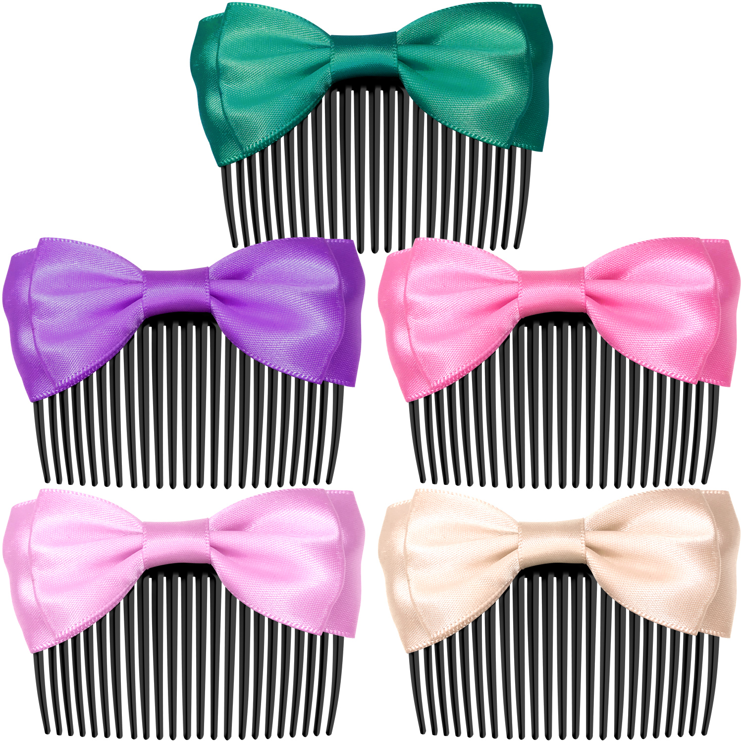 Side Hair Comb for French Twist Bangs Hair Pin Clips Hair Accessories Decorative Comb for Women Kids Girls 5pcs