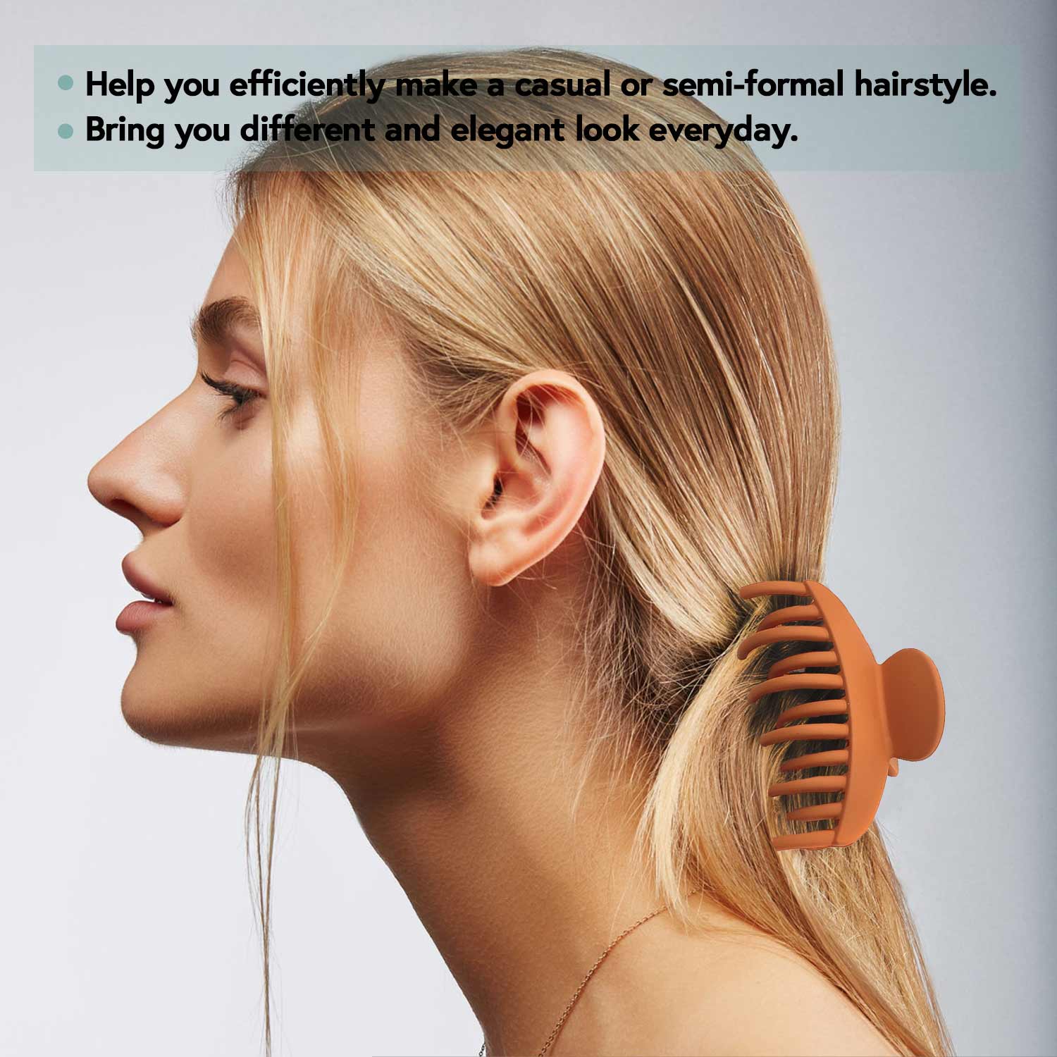 Hair Clip Claw Clips for Women and Girls, Non Slip Strong Hold Tortoise Banana Hair Clips for Thick Hair, 4 Colors (Curly-haired women, retro style enthusiasts)