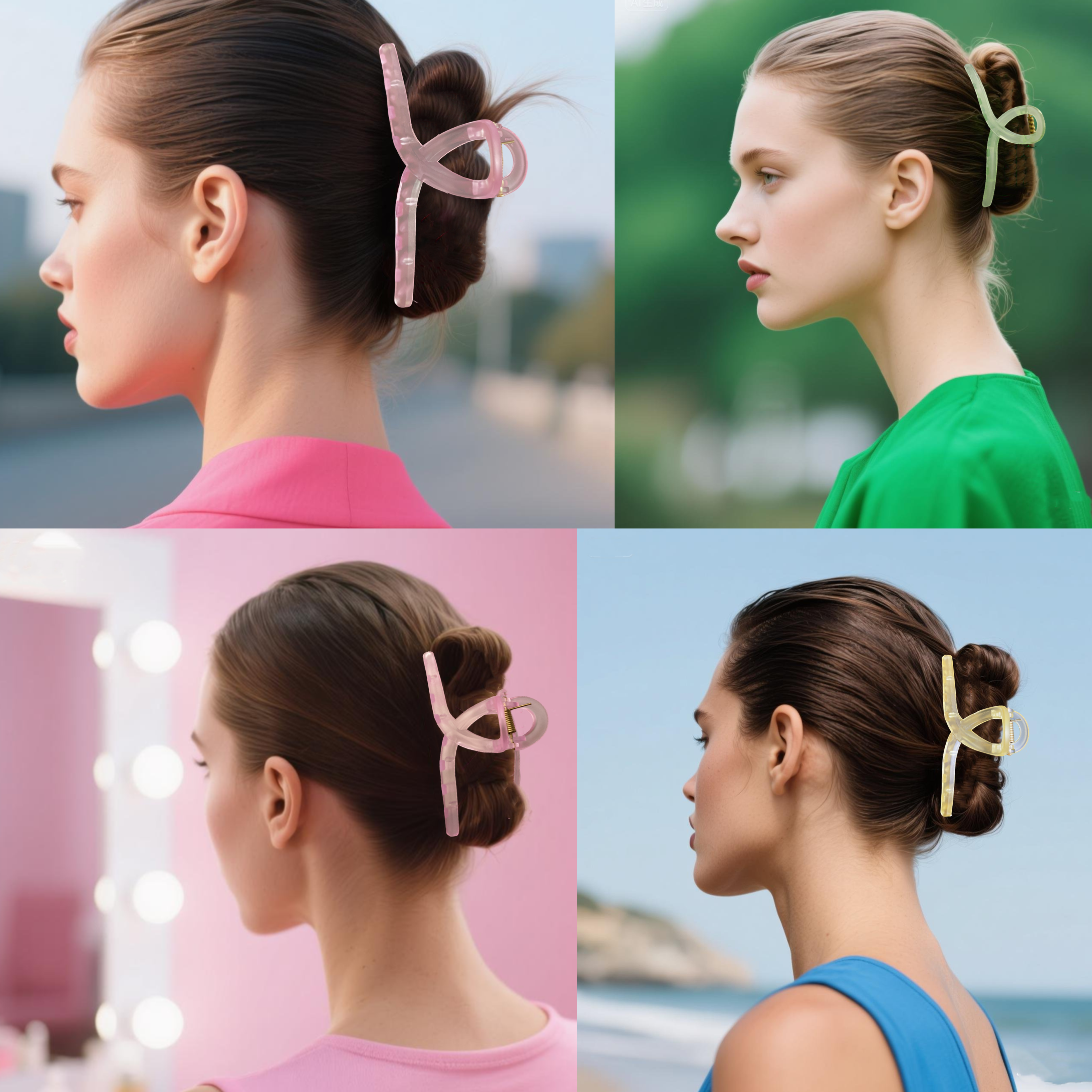 MaryLavender Hair Claw Clips Non-Slip Large Claw Hair Clip for Women and Girls, Strong Hold Banana Hair Clips Jaw Clips for women 6 pcs