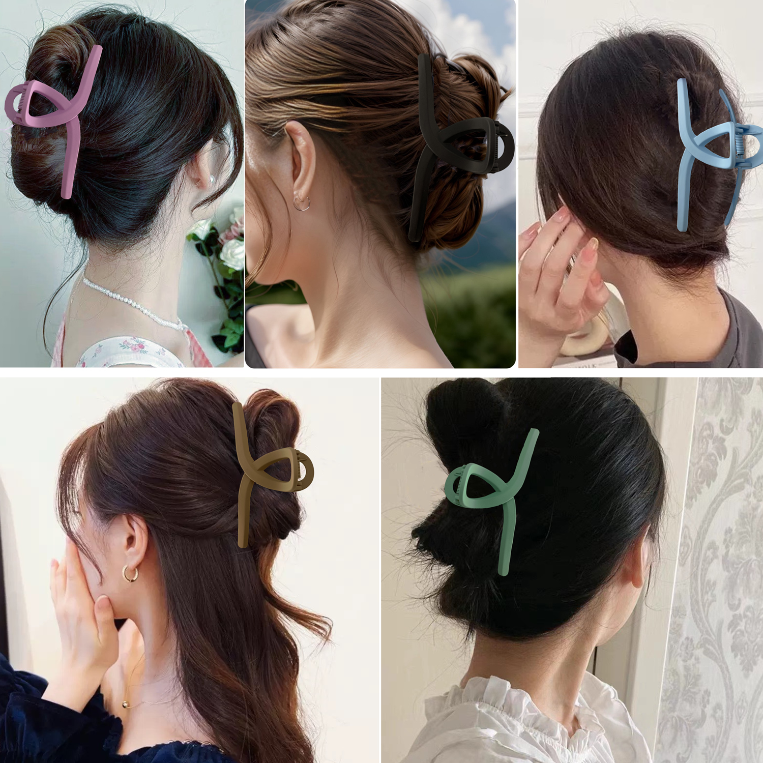 MaryLavender Hair Claw Clips Non-Slip Large Claw Hair Clip for Women and Girls, Strong Hold Banana Hair Clips Jaw Clips for women 6 pcs