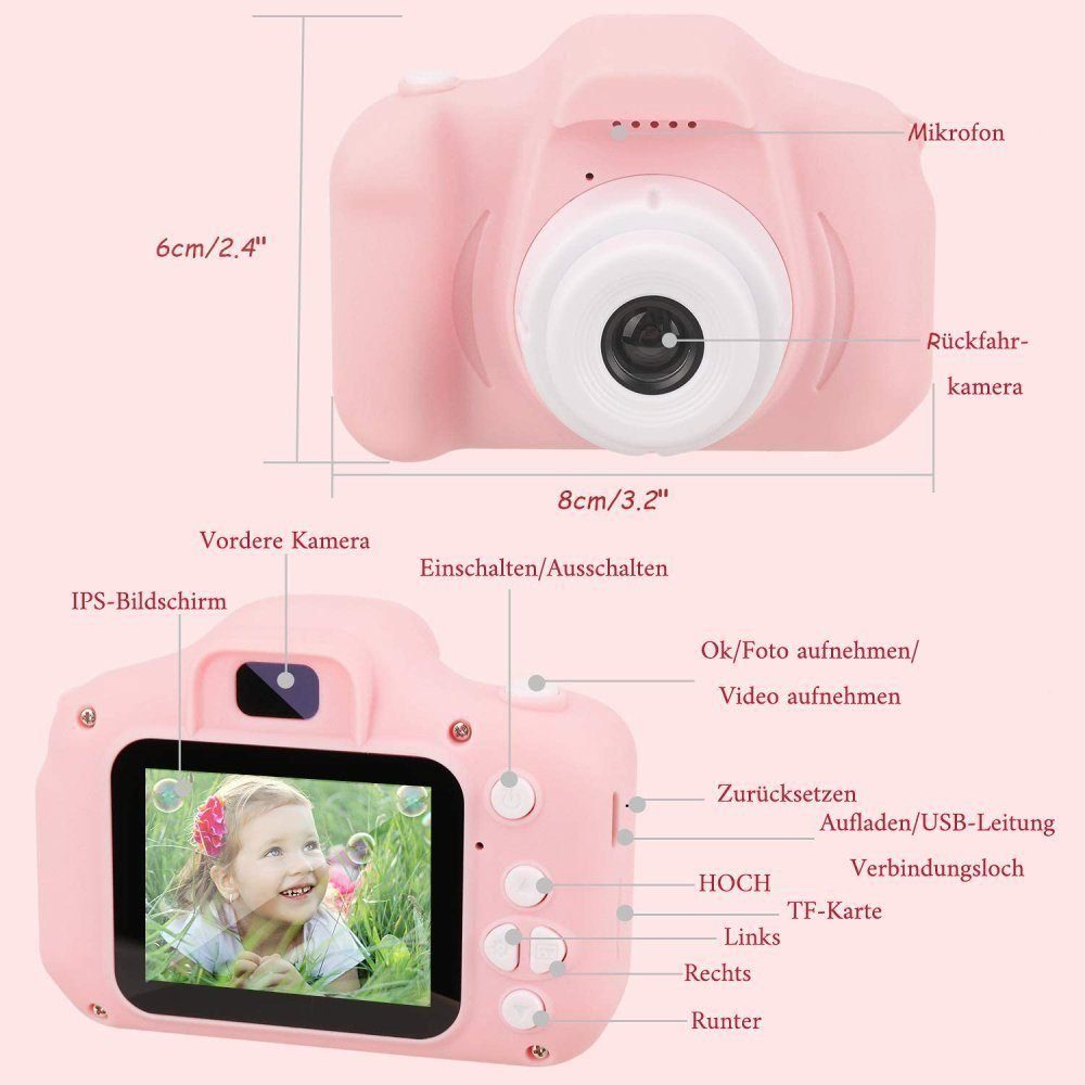Kinder Kamera, mit 2.0-Zoll, Cartoon-Aufkleber || Kids Camera, with 2.0 Inch, Cartoon Sticker