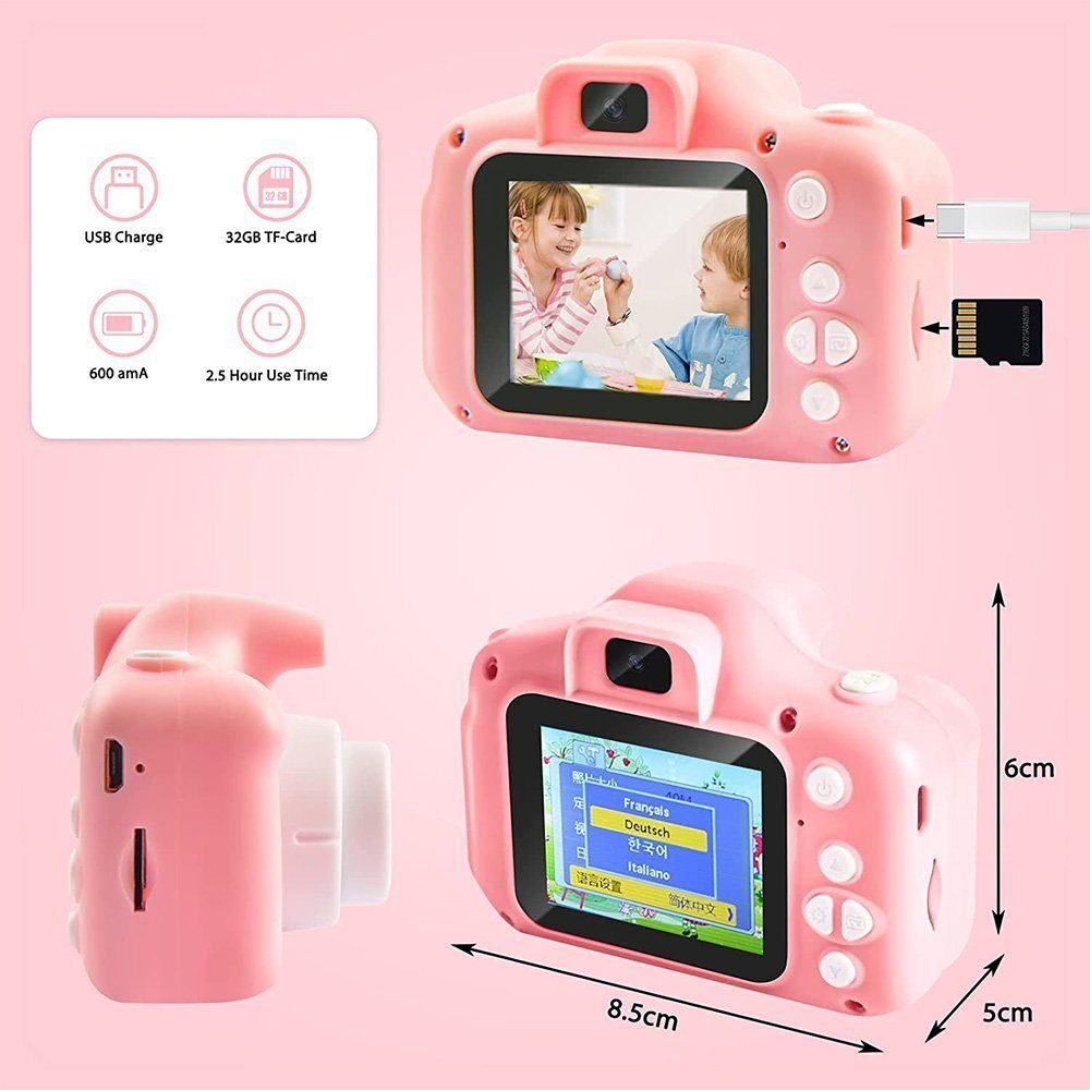 Kinder Kamera, mit 2.0-Zoll, Cartoon-Aufkleber || Kids Camera, with 2.0 Inch, Cartoon Sticker