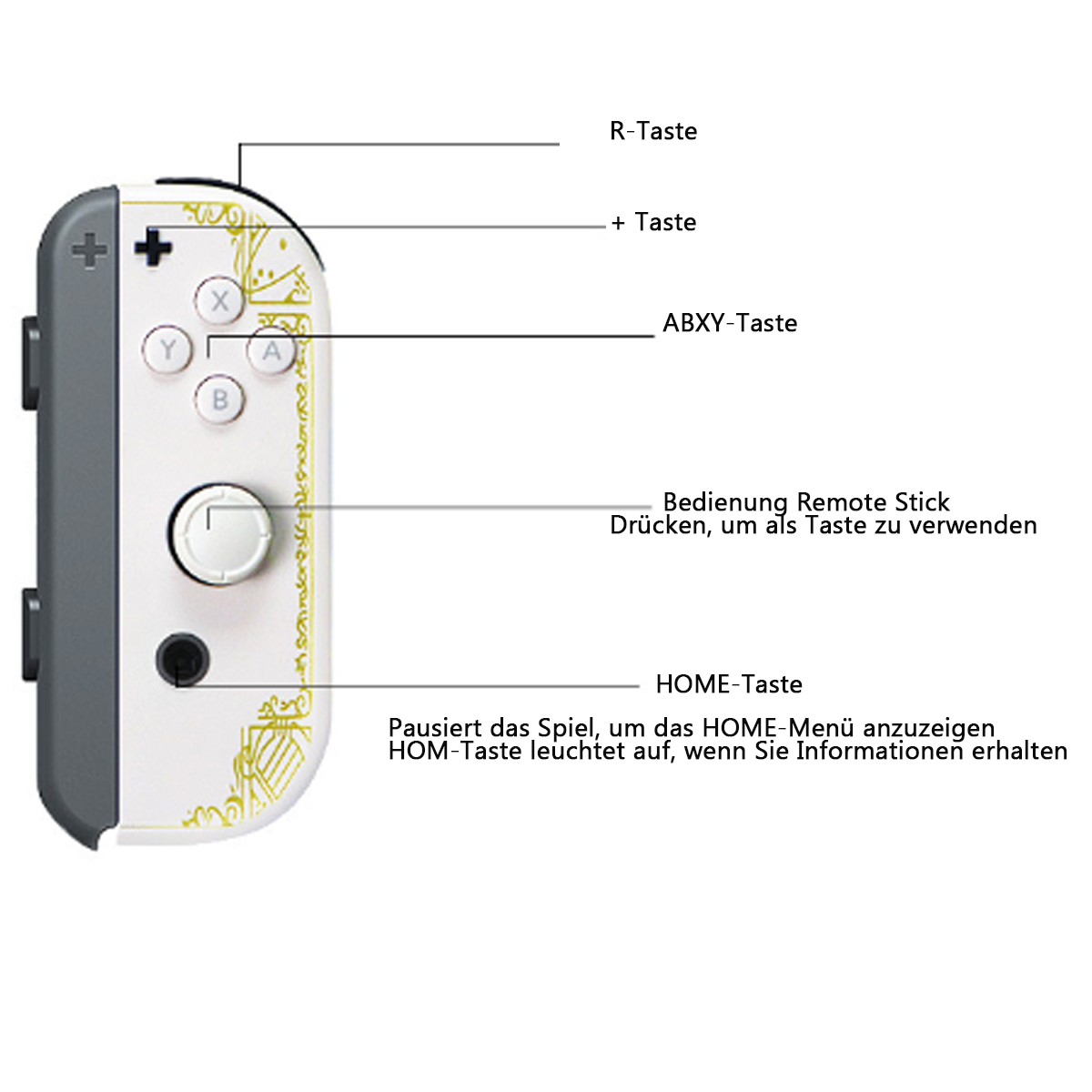 Wireless Gamepad mit Bewegungssteuerung und langer Akkulaufzeit für Switch || Wireless Gamepad with Motion Control and Long Battery Life for Switch