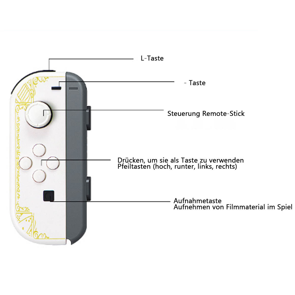 Wireless Gamepad mit Bewegungssteuerung und langer Akkulaufzeit für Switch || Wireless Gamepad with Motion Control and Long Battery Life for Switch