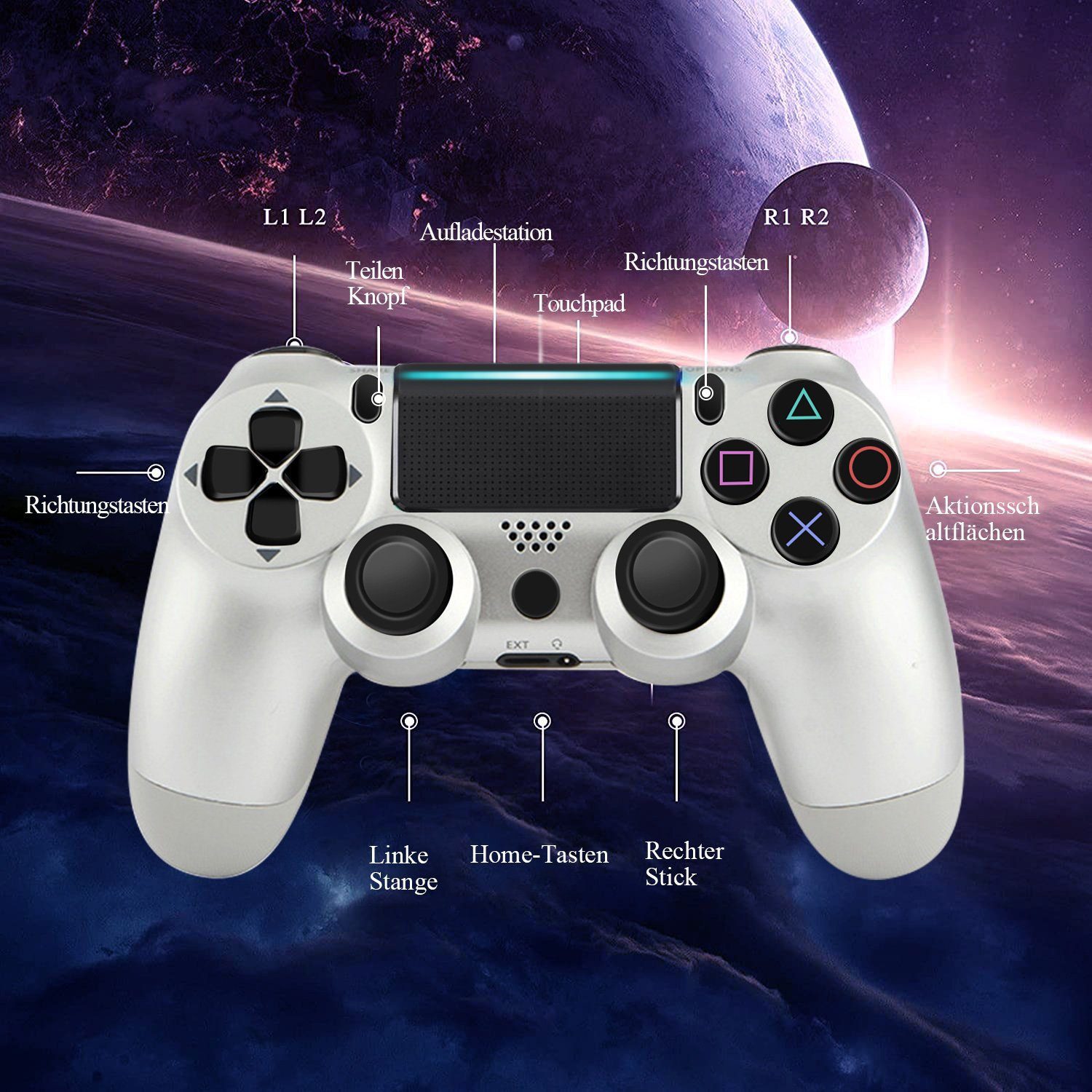 TEKOO Controller, Gamepad - Bluetooth, kabellos || TEKOO Controller, Gamepad - Bluetooth, Wireless 