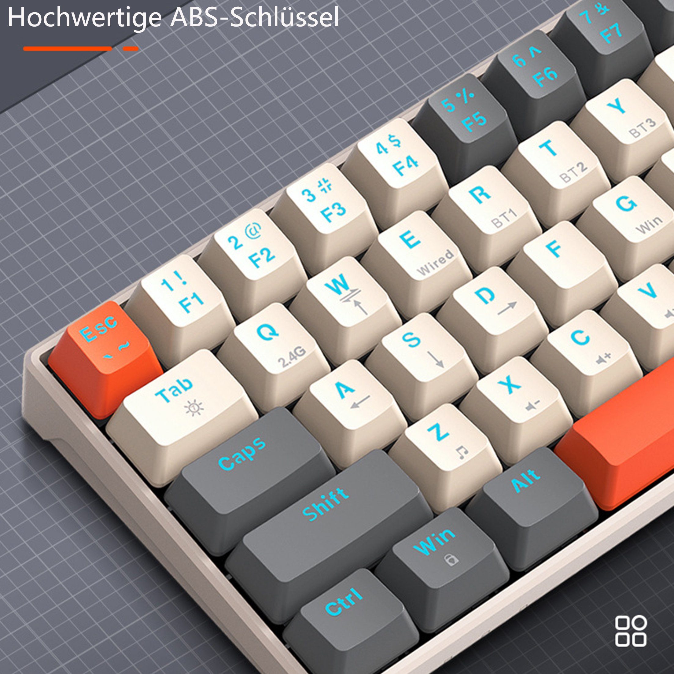 Kabelgebundene Tastatur, Mechanisch, Bluetooth, Dual-Modus || Wired keyboard, mechanical, Bluetooth, dual mode