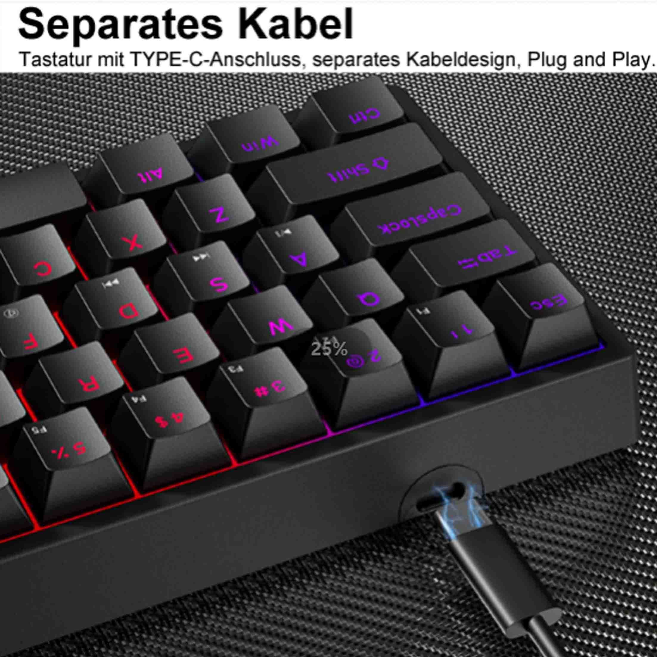 Mechanische Tastatur, Gaming-Tastatur, kabelgebundene Tastatur || Mechanical Keyboard, Gaming Keyboard, Wired Keyboard