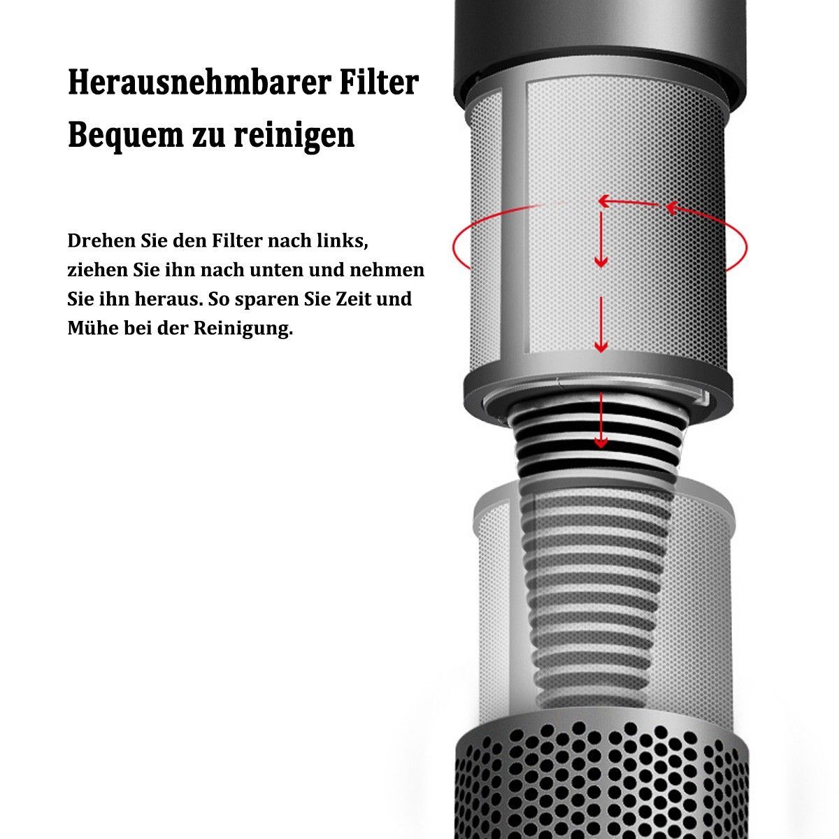 TEKOO Haartrockner, Ionen Haartrockner, Bürstenloser Haartrockner, Temperaturregelung || TEKOO Hair Dryer, Ion Hair Dryer, Brushless Hair Dryer, Temperature Control