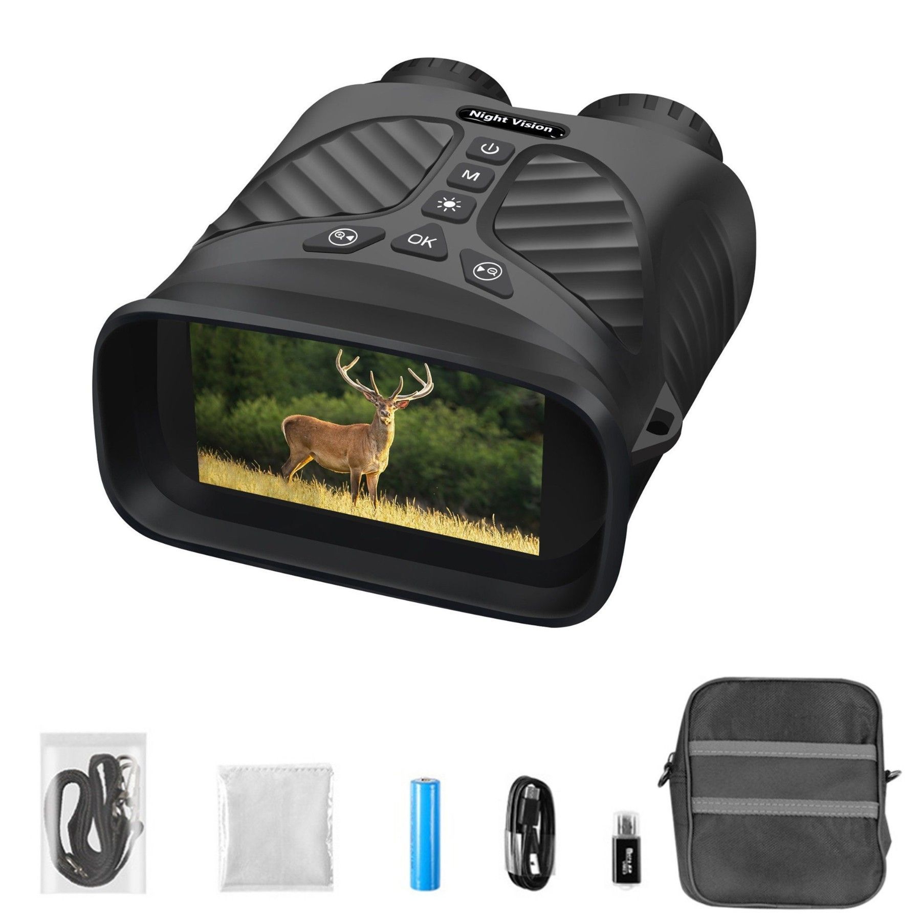 TEKOO Fernglas, Digitales Vogelbeobachtungsgerät, Nachtsicht, 2.5K HD, Schwarz || TEKOO Binoculars, Digital Bird Watching Device, Night Vision, 2.5K HD, Black