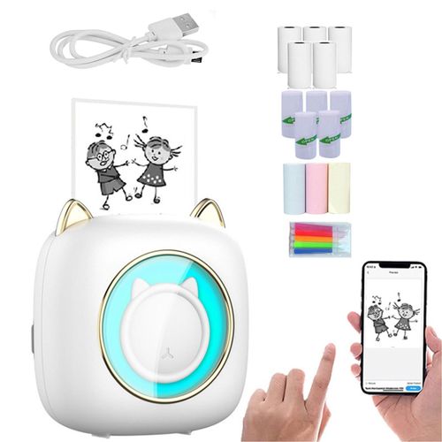 TEKOO Mini-Drucker: Thermodruck, Bluetooth-Verbindung, Tragbar, Für Unterwegs/Büro || TEKOO Mini Printer: Thermal Printing, Bluetooth Connection, Portable, Travel/Office