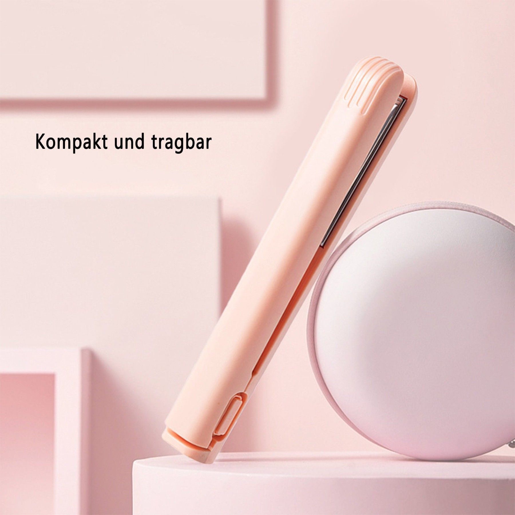 TEKOO Mini-Lockenstab: 2-in-1, USB-Lockenwickler, Haarglätter, Tragbar || TEKOO Mini Curling Iron: 2-in-1, USB Hair Curler, Hair Straightener, Portable