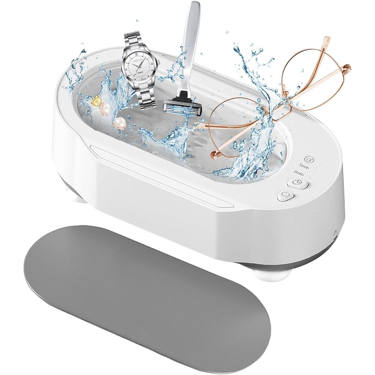 TEKOO Ultraschallreiniger, 3 Reinigungszyklen, 550ml, Schmuck/Brillen/Uhren || TEKOO Ultrasonic Cleaner, 3 Cleaning Cycles, 550ml, Jewellery/Glasses/Watches