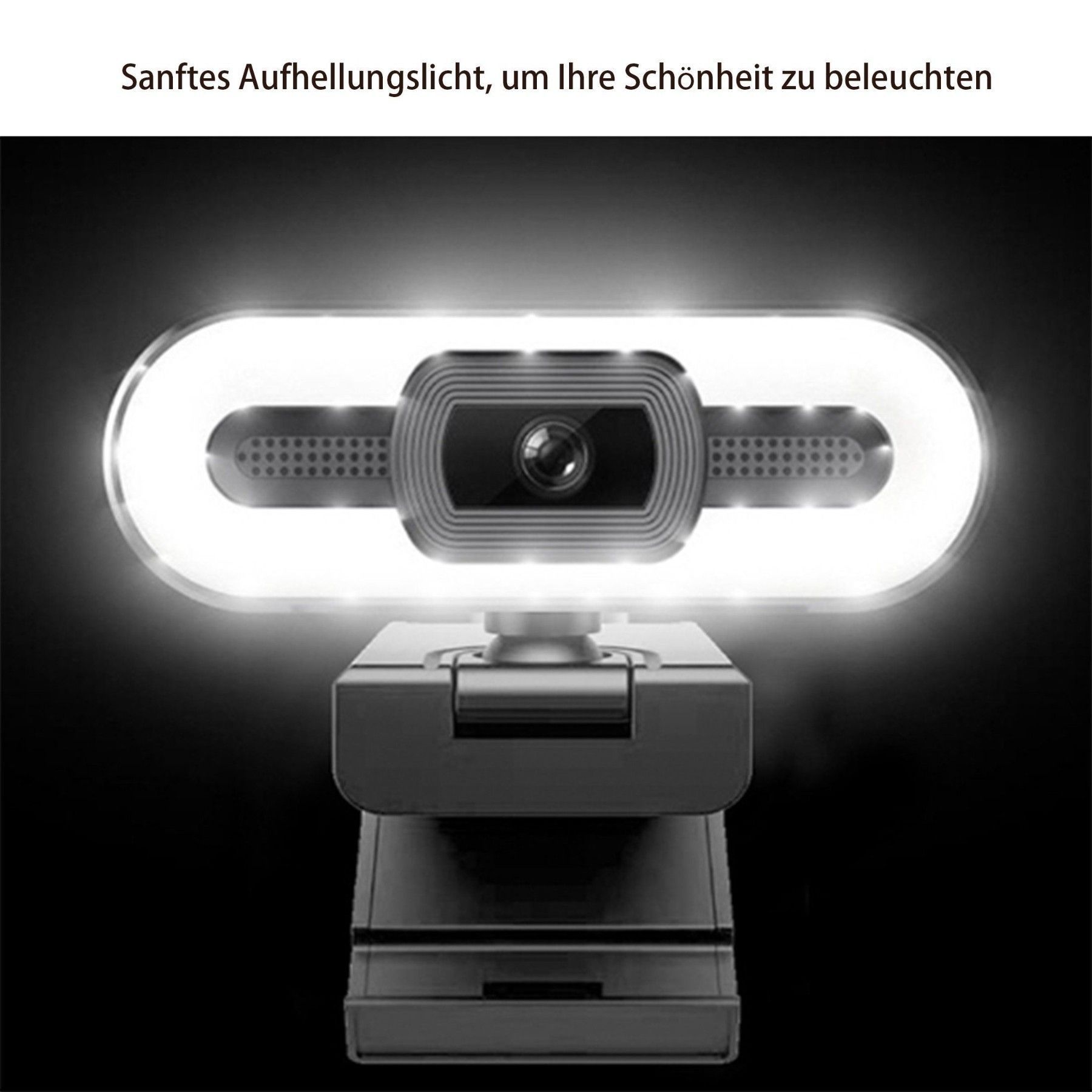 TEKOO Webcam, HD PC-Kamera, Fülllicht, Blaulichtschutz (Webcam, PC-Kamera) || TEKOO Webcam, HD PC Camera, Fill Light, Blue Light Protection (Webcam, PC Camera)