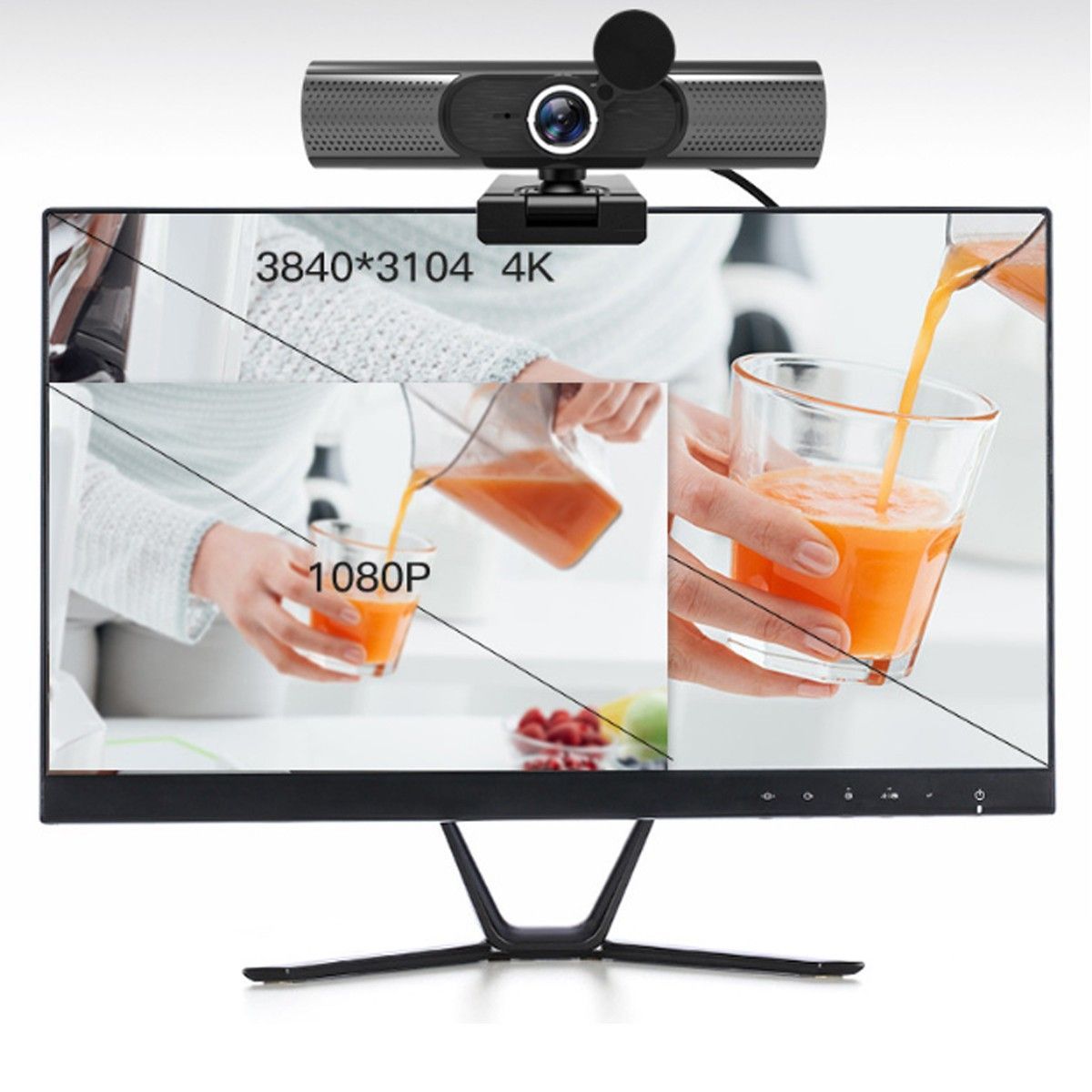 TEKOO Webcam, 4K HD Webcam, Autofokus, USB-Anschluss, Live Cam || TEKOO Webcam, 4K HD Webcam, Autofocus, USB Port, Live Cam