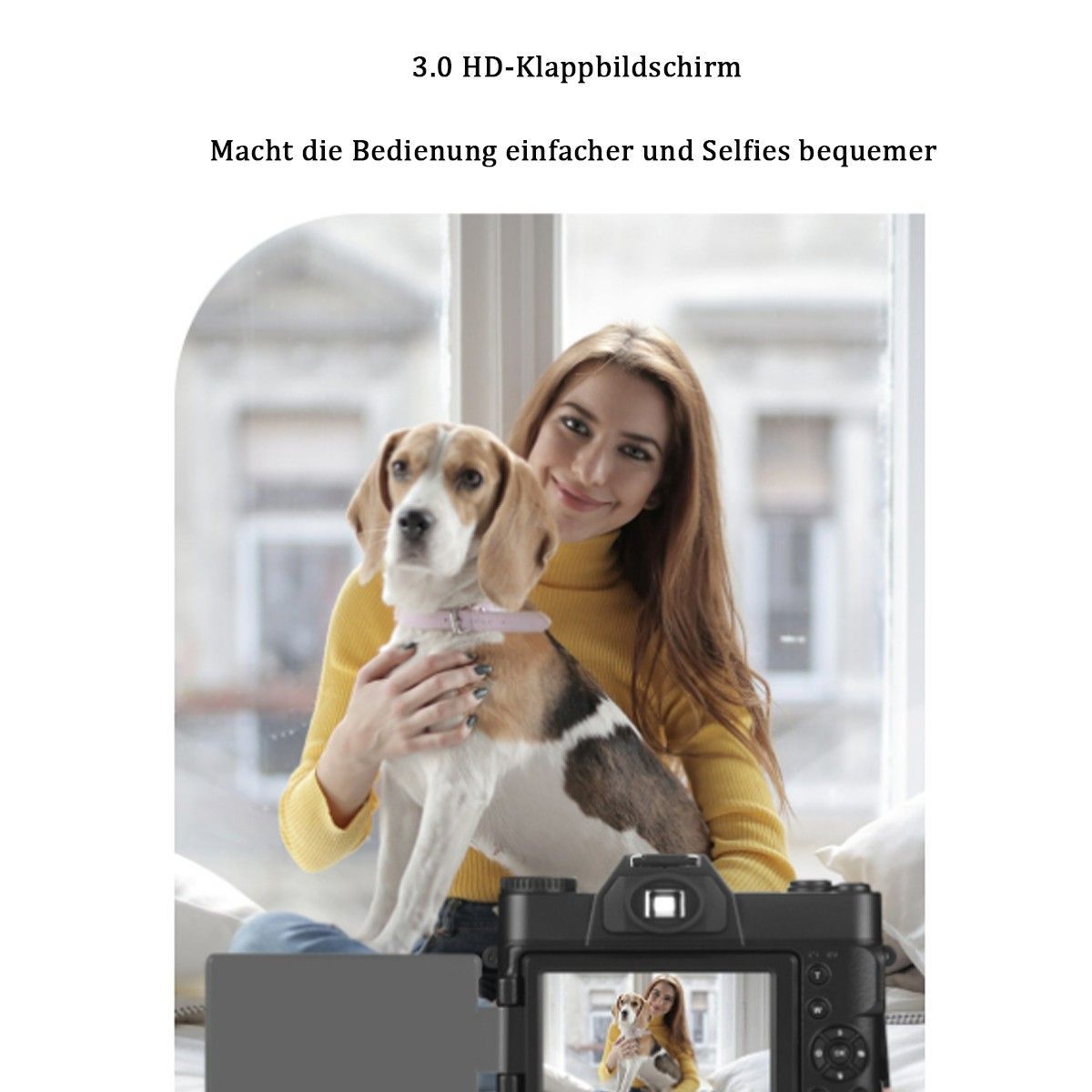 TEKOO 4K Digitalkamera, 48MP Foto, 16x Zoom, Nachtsicht, 3" IPS || TEKOO 4K Digital Camera, 48MP Photo, 16x Zoom, Night Vision, 3" IPS