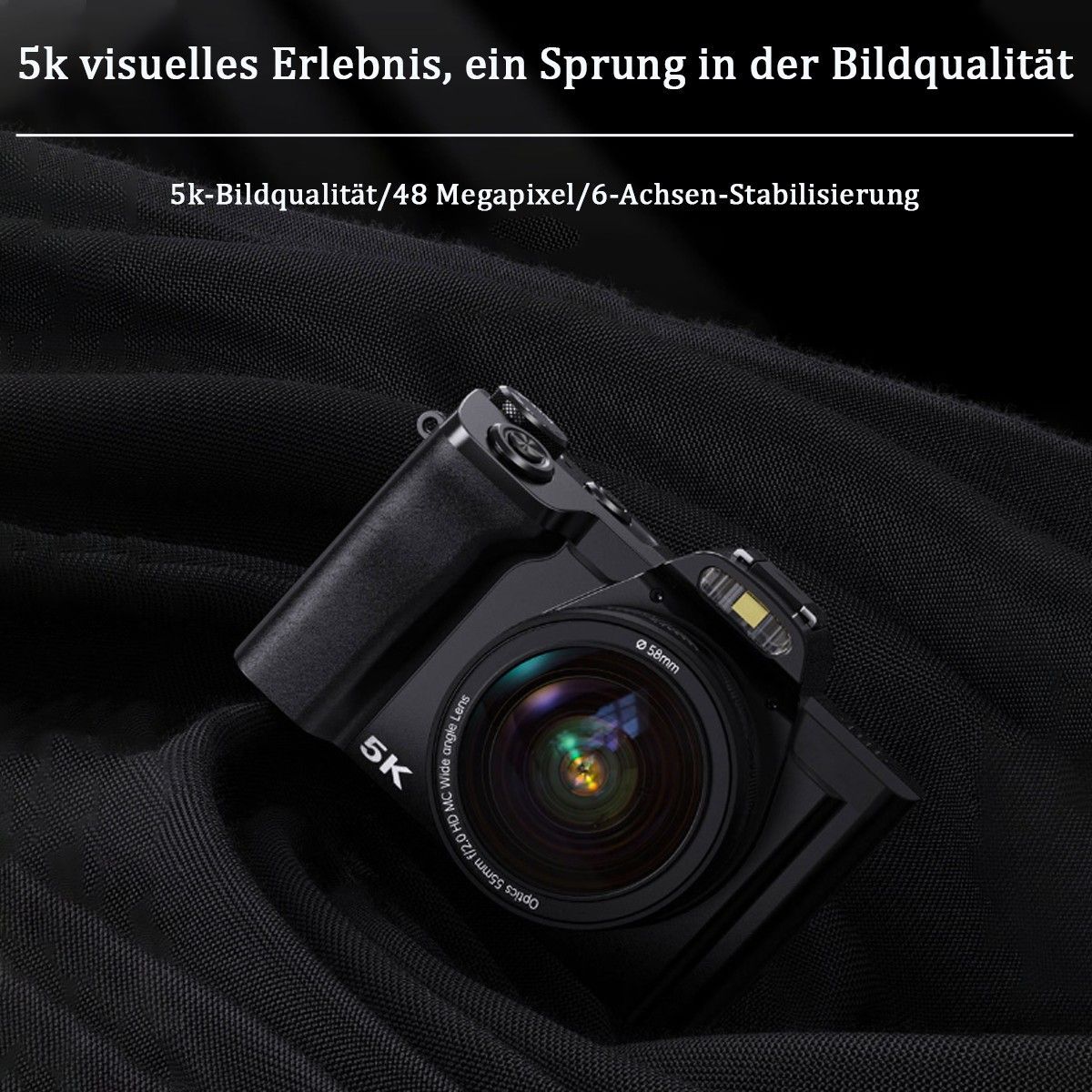 TEKOO 4K Digitalkamera, 48MP, 16x Zoom, WiFi, Blitz, Autofokus || TEKOO 4K Digitalkamera, 48MP, 16x Zoom, WiFi, Blitz, Autofokus