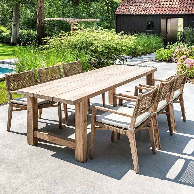 Outdoor-Patio-Esstisch Set || Outdoor patio dining table set