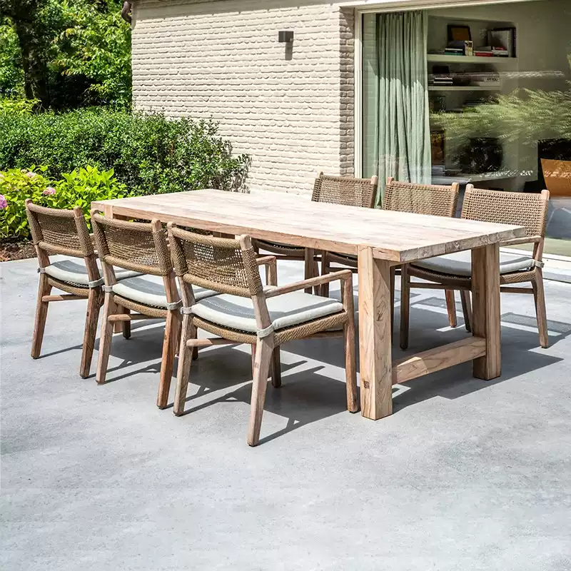 Outdoor-Patio-Esstisch Set || Outdoor patio dining table set