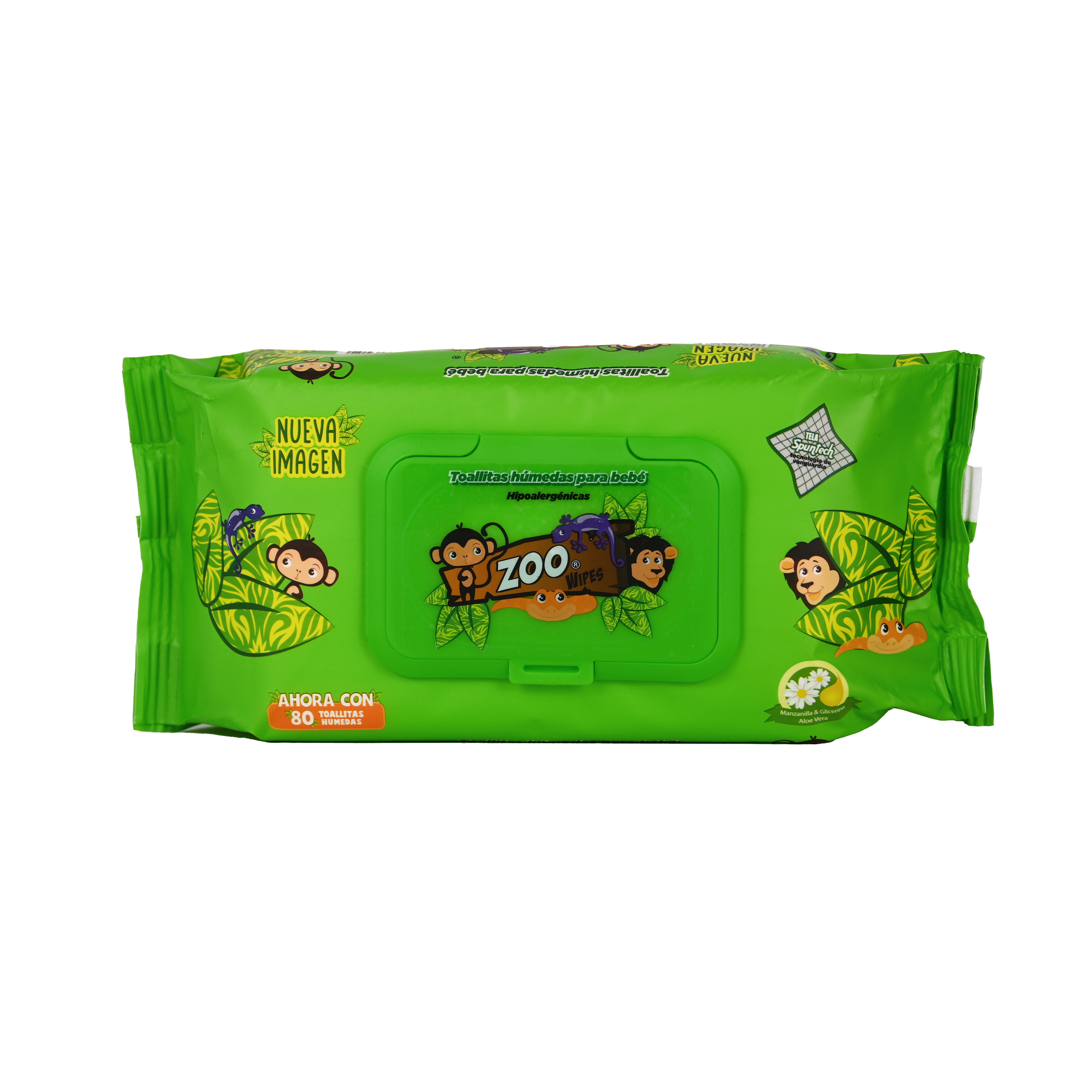Toallitas Baby Zoologico Wipes Verdes c/80