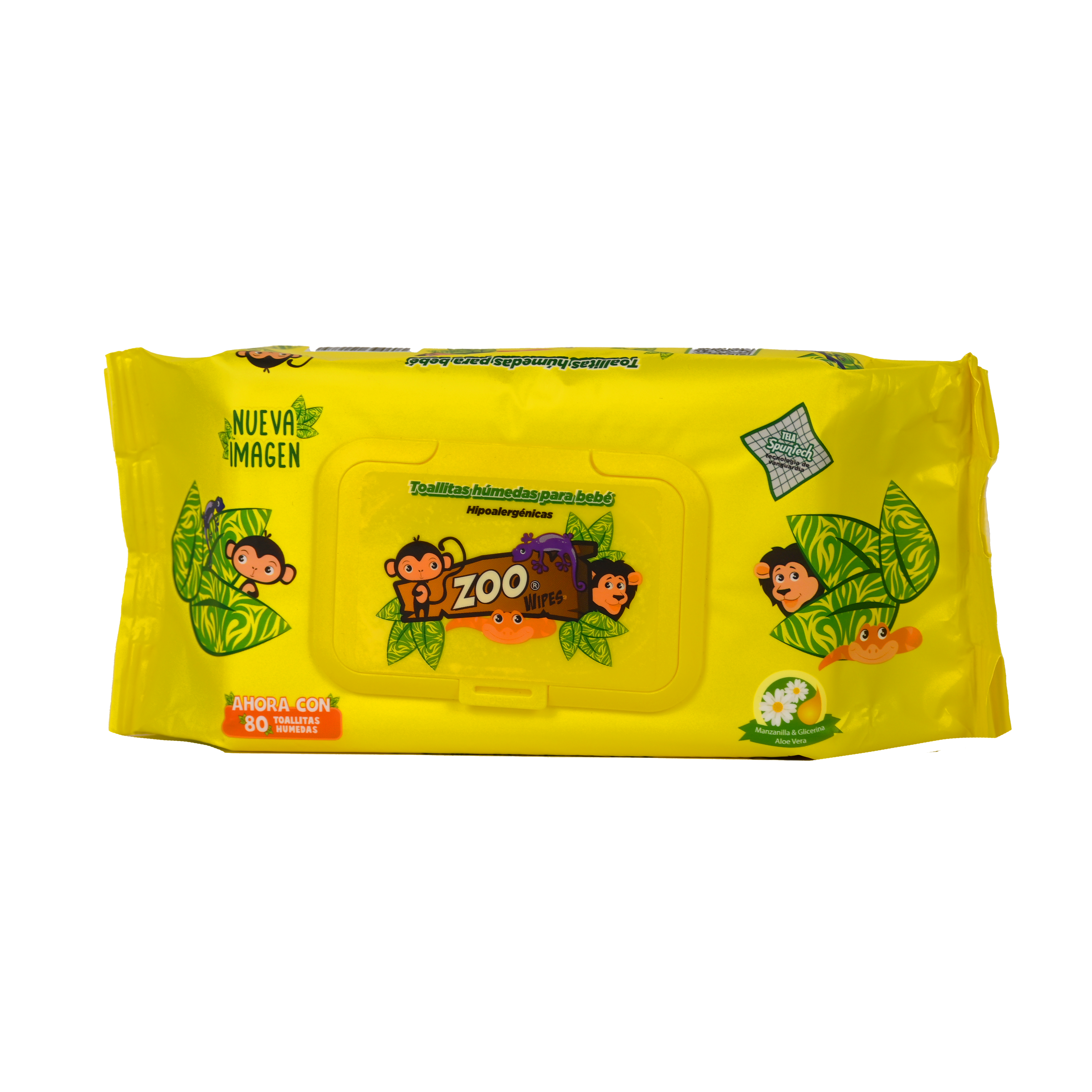 Toallitas Baby Zoologico Wipes Amarillas c/80
