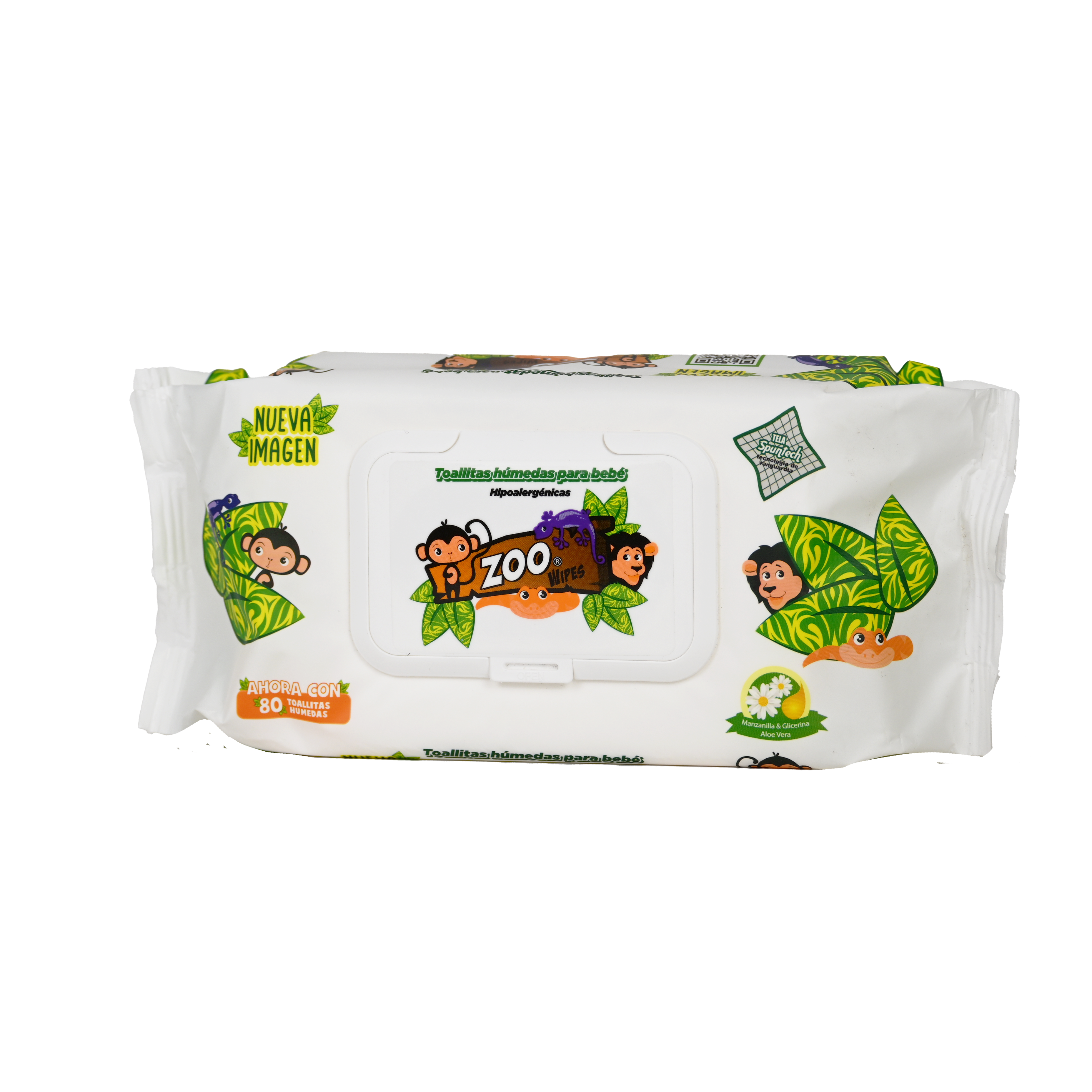 Toallitas Baby Zoologico Wipes Blancas c/80