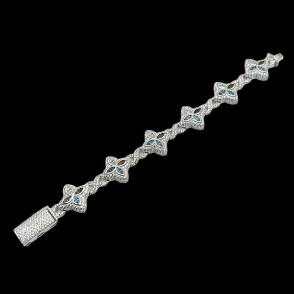 15MM Flower Marquise Cut Infinity Bracelet VVS1 D Moissanite