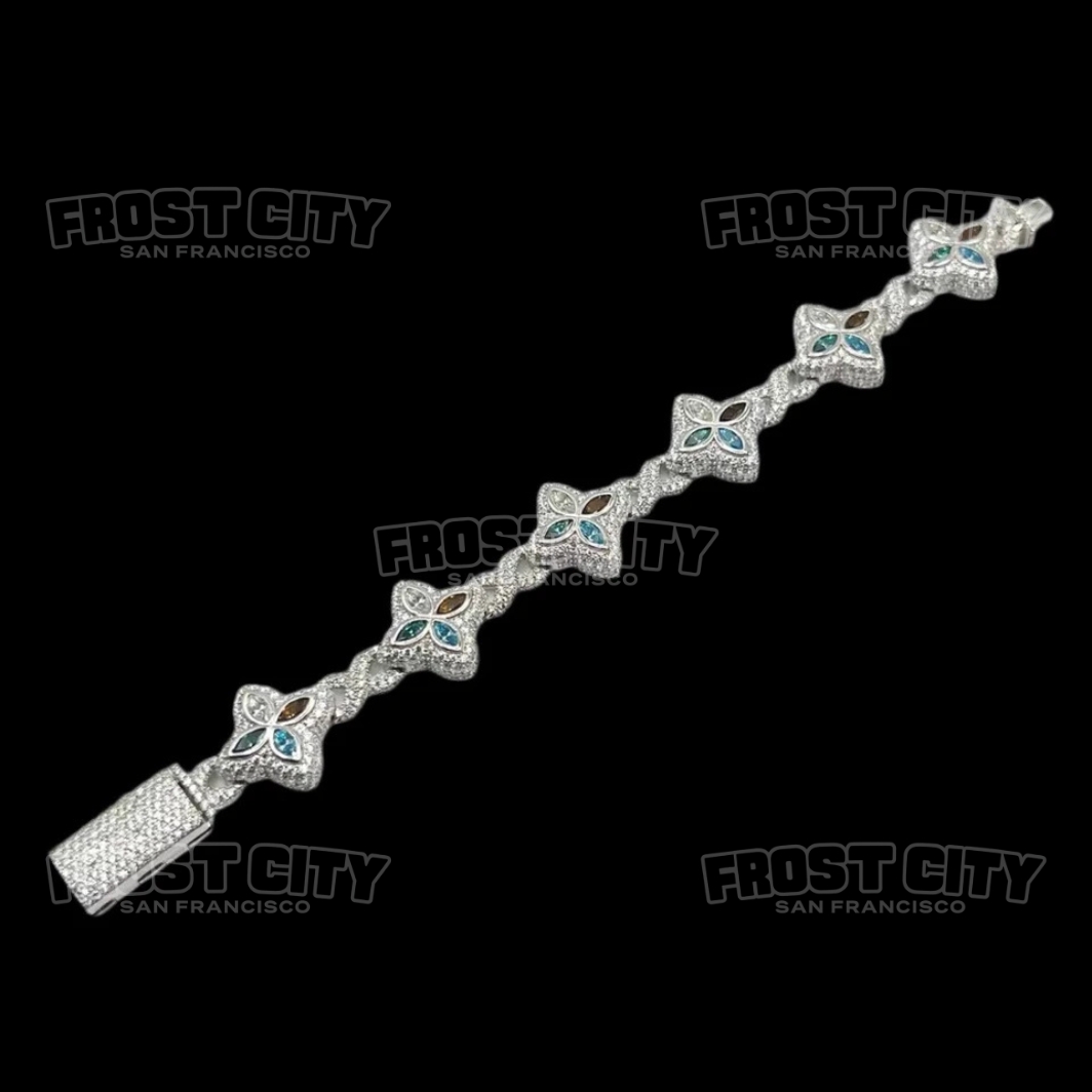 15MM Flower Marquise Cut Infinity Bracelet VVS1 D Moissanite