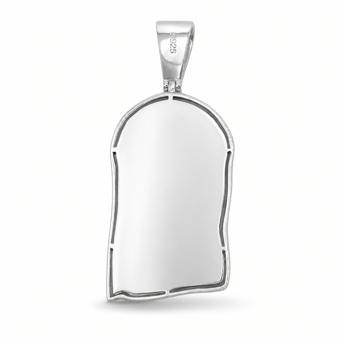 Jesus Piece Pendant .925 Sterling Silver VVS1 D Moissanite  