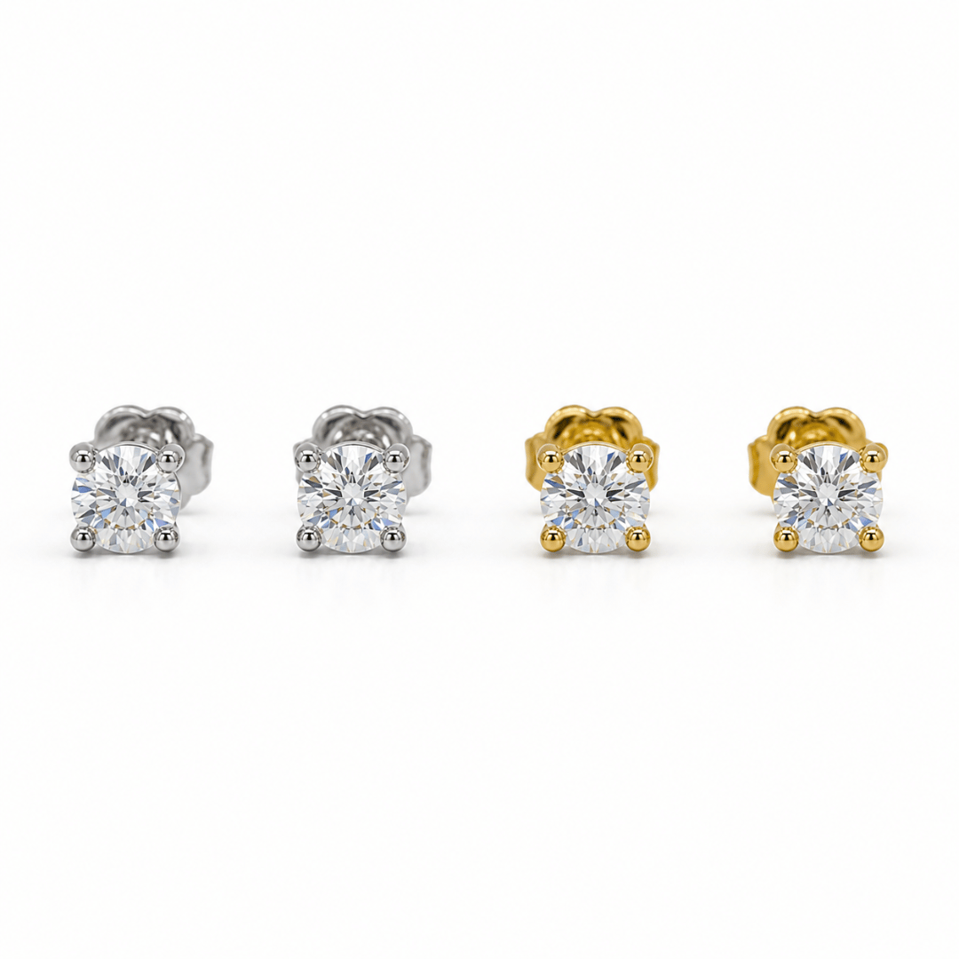 4mm 0.30CT Screwback Stud Earrings .925 Sterling Silver VVS1 D Color Moissanite