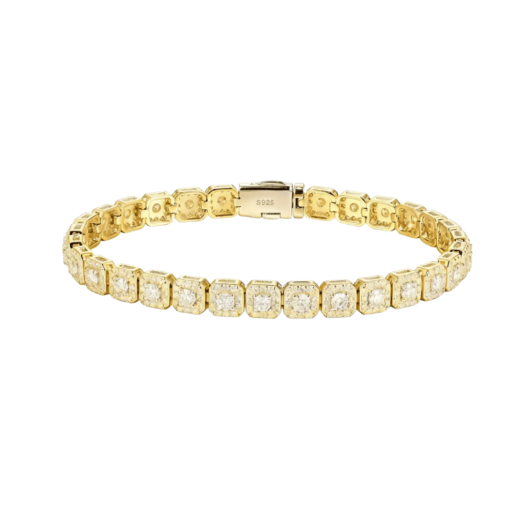 Custer Tennis Bracelet .925 Sterling Silver VVS1 D Moissanite