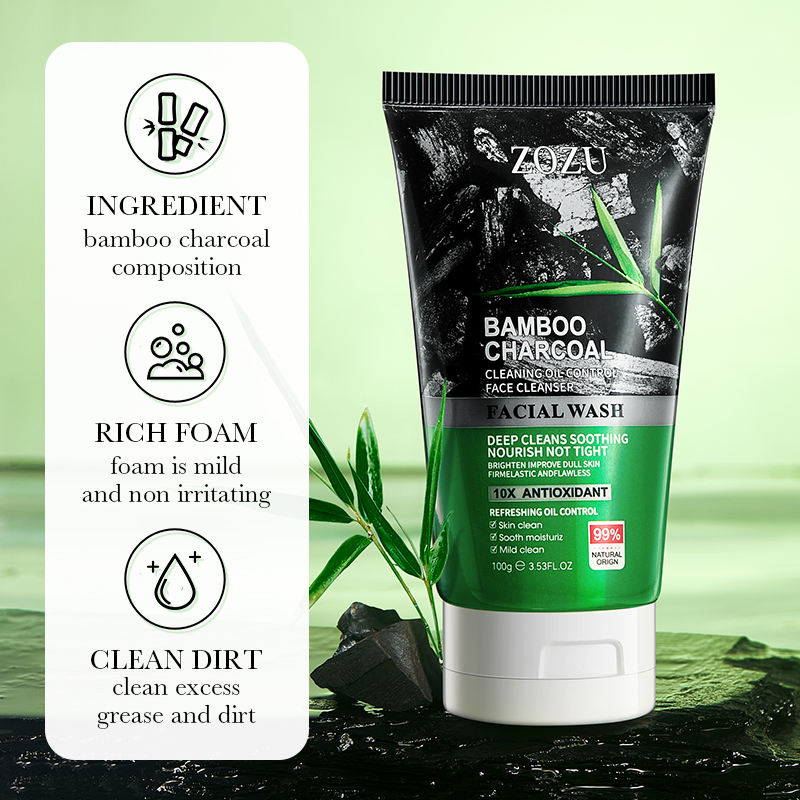 ZOZU Bamboo Charcoal Facial Wash