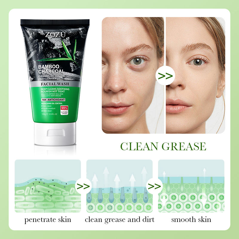 ZOZU Bamboo Charcoal Facial Wash