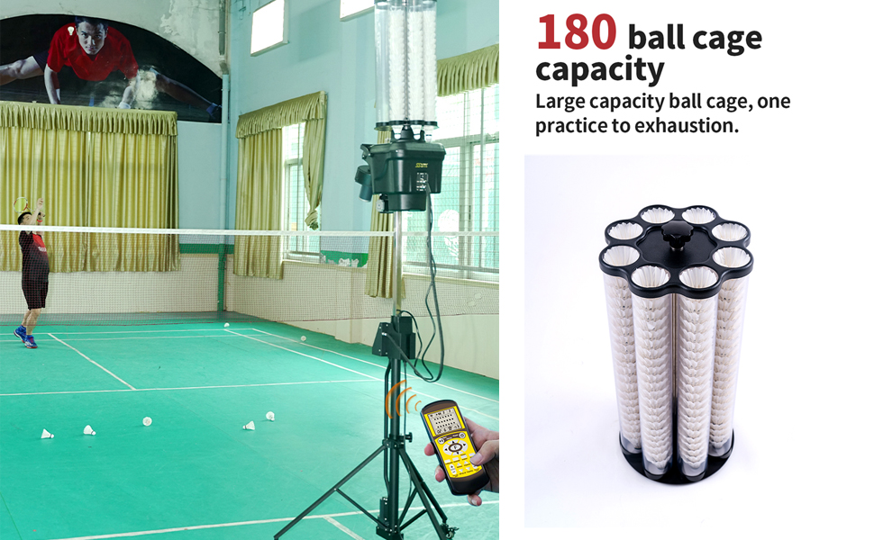 SIBOASI BADMINTON MACHINE S4025A NEW TOP SHUTTLECOCK FEEDING EQUIPMENT FACTORY SELL DIRECTLY