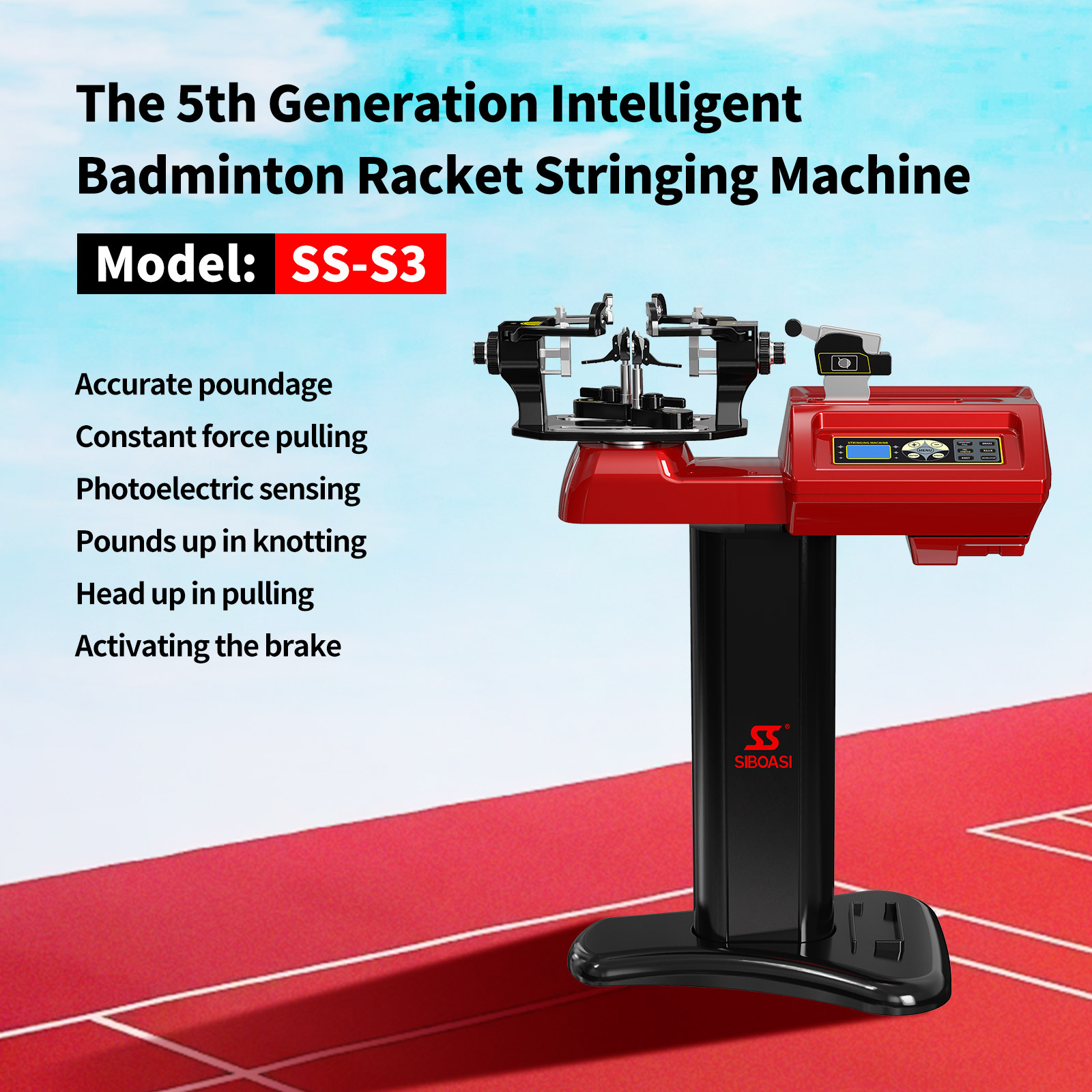 SIBOASI S3 NEW BADMINTON RACKET STRINGING MACHINE WITH COMPETITIVE COST Siboasi Stringing Machine
