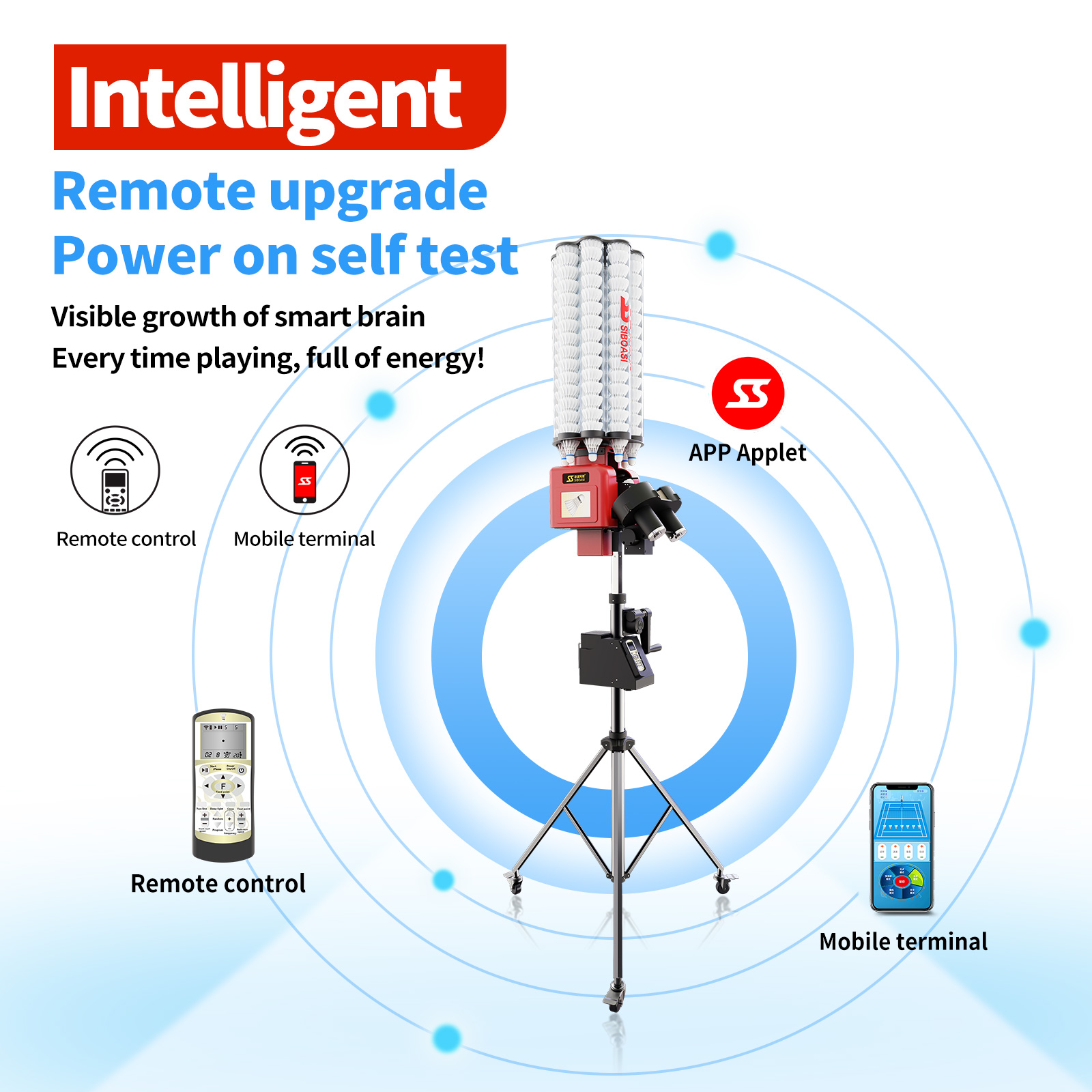B5 NEW BADMINTON SHOOTING MACHINE IN GOOD FEATURES WITH COMPETITIVE COST