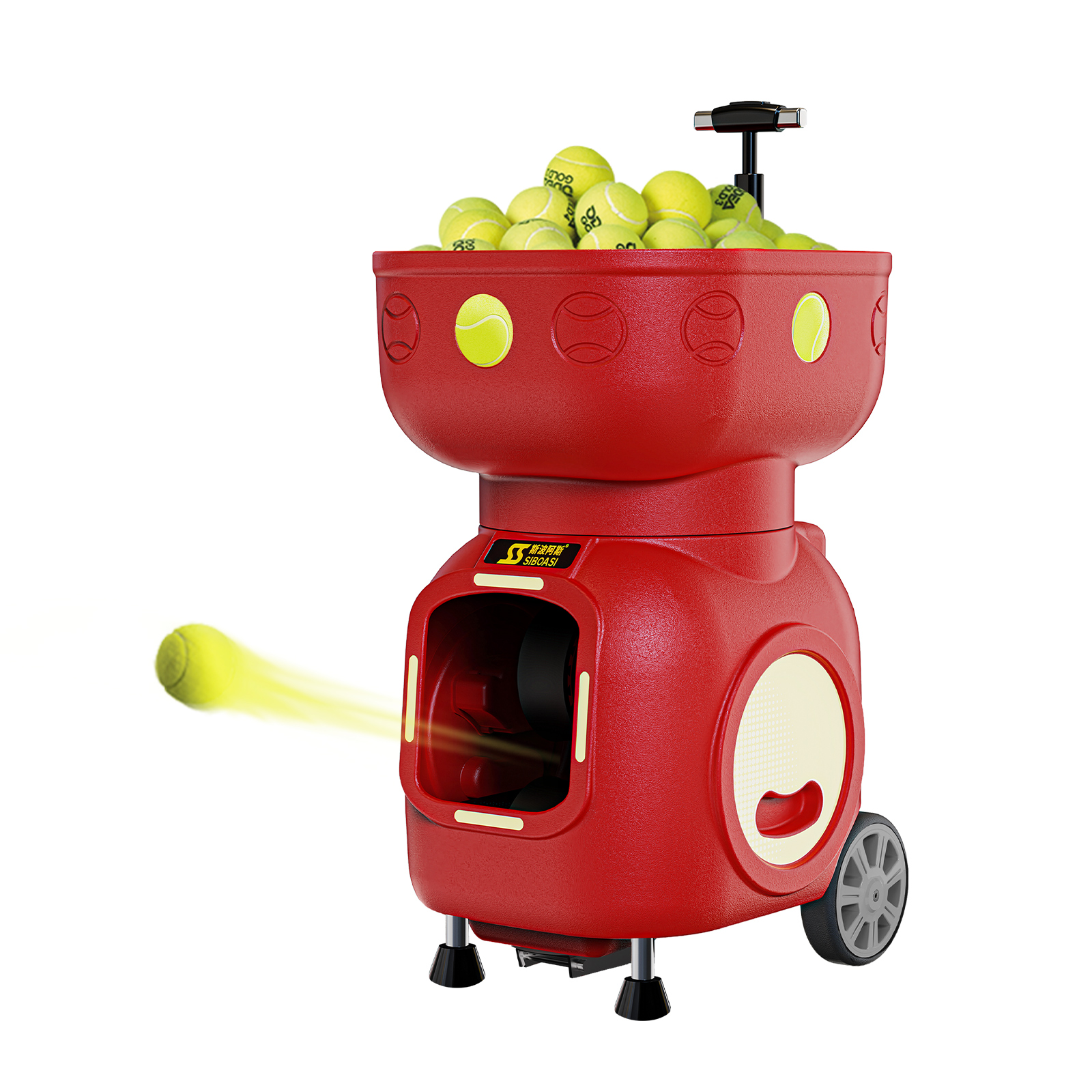 SIBOASI NEW CHEAP MODEL T7 TENNIS BALL MACHINE WITH BOTH APP AND REMOTE CONTROL 2024