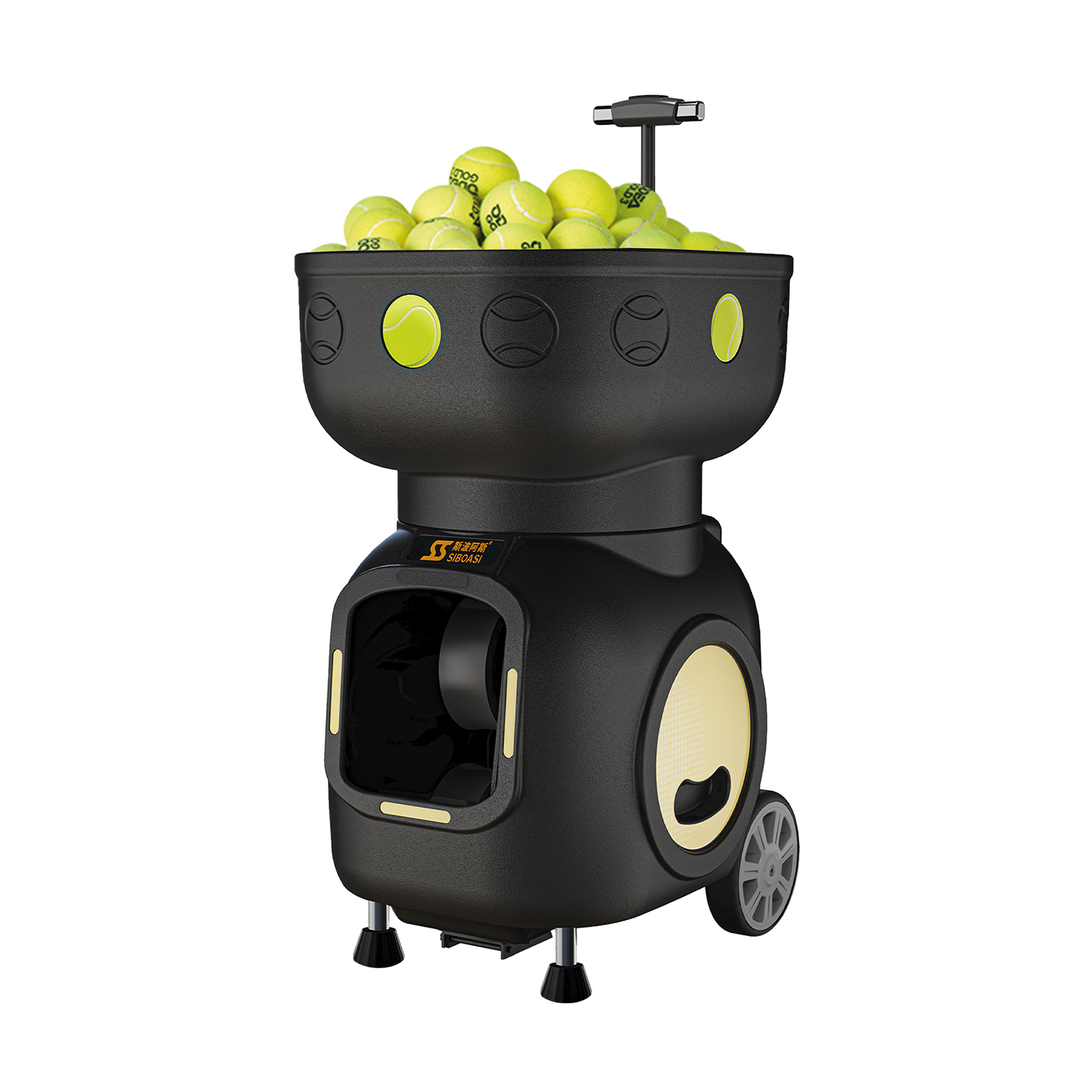 SIBOASI NEW CHEAP MODEL T7 TENNIS BALL MACHINE WITH BOTH APP AND REMOTE CONTROL 2024