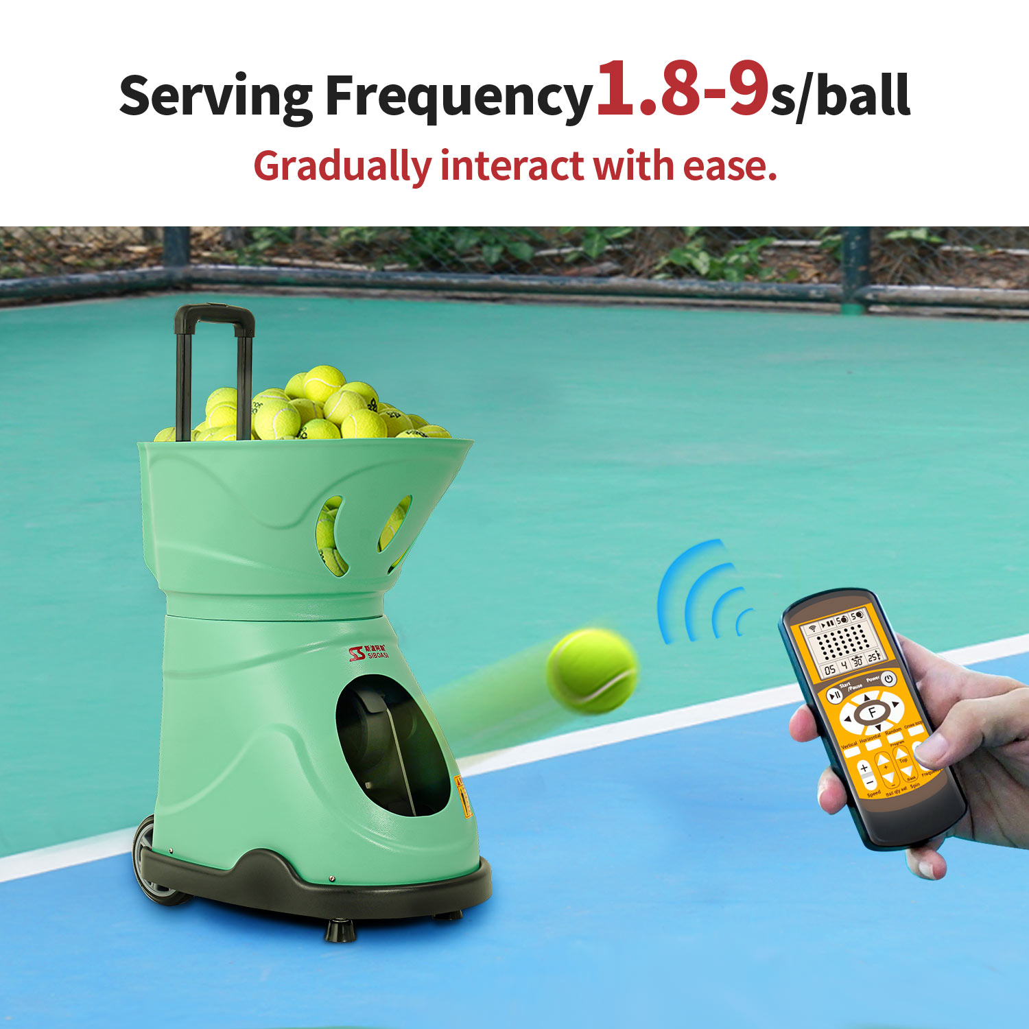 SIBOASI Tennis ball machine SS-T2303M Intelligent Tennis Ball Training Equipment