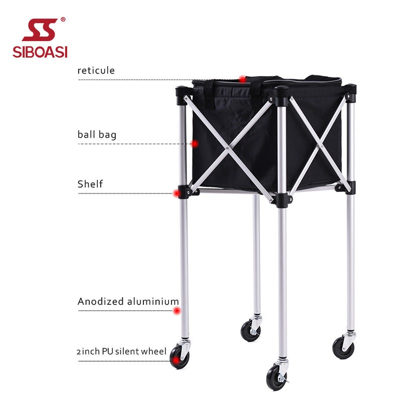 SIBOASI Tennis Ball Hopper Cart S708