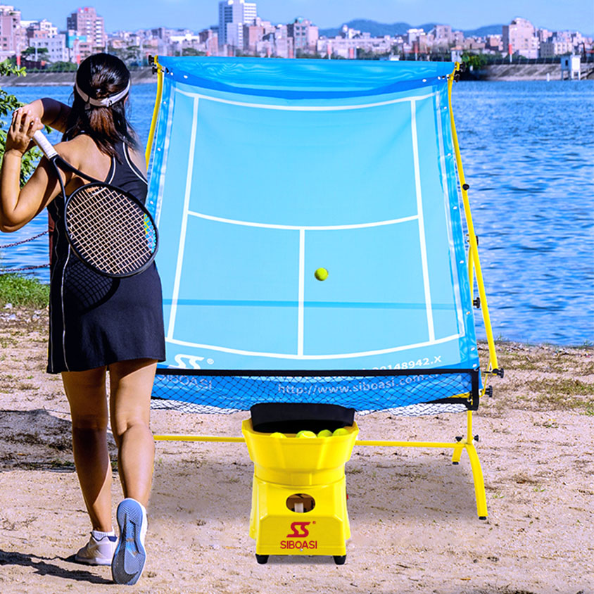 TTS2000 tennis ball machine+tennis rebouder net