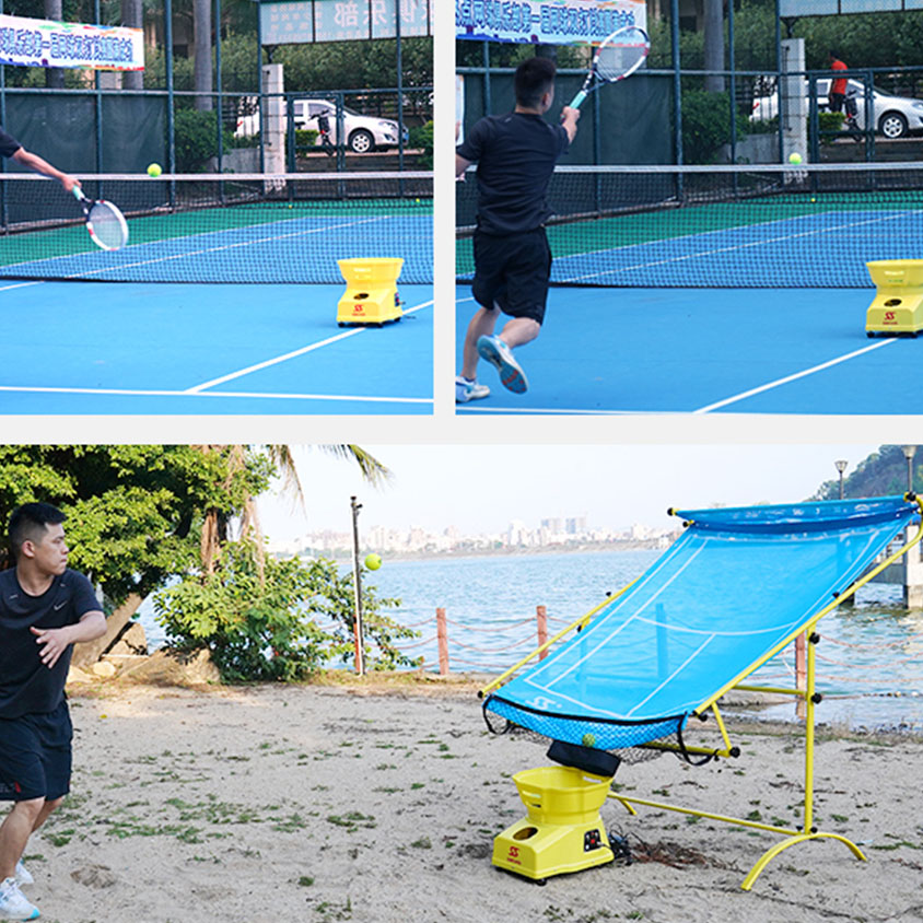 TTS2000 tennis ball machine+tennis rebouder net