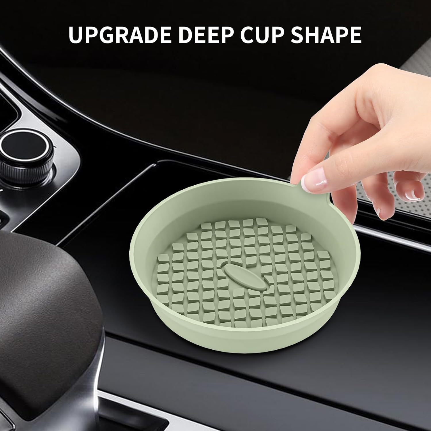 Customizable Non-Slip Silicone Round Coaster – Waterproof Anti-Slip Car Cup Holder Pad, Universal Fit for Auto/Mug/Desk, 4 Colors Available, OEM Logo (BUYUER Brand, Dongguan Factory)