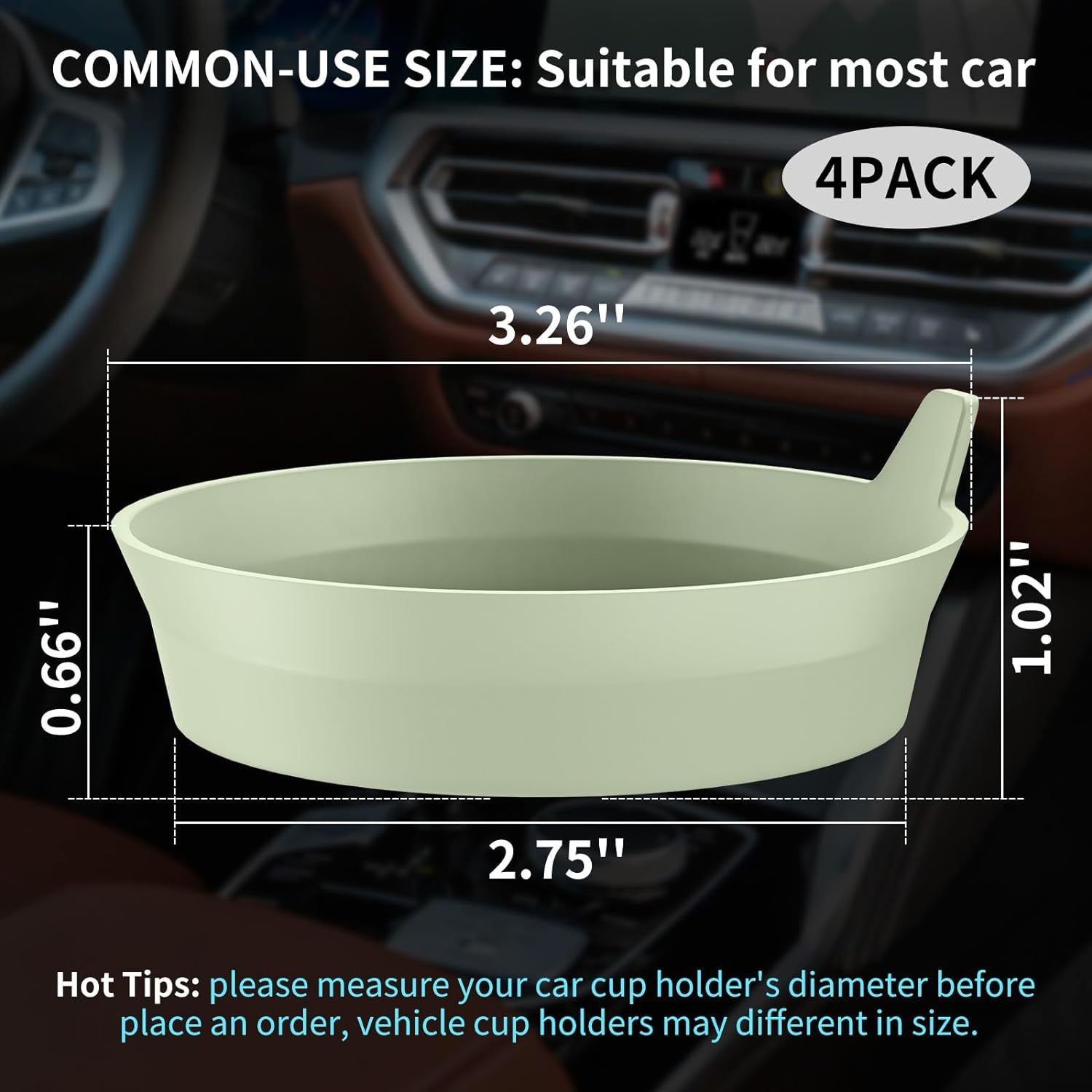 Customizable Non-Slip Silicone Round Coaster – Waterproof Anti-Slip Car Cup Holder Pad, Universal Fit for Auto/Mug/Desk, 4 Colors Available, OEM Logo (BUYUER Brand, Dongguan Factory)