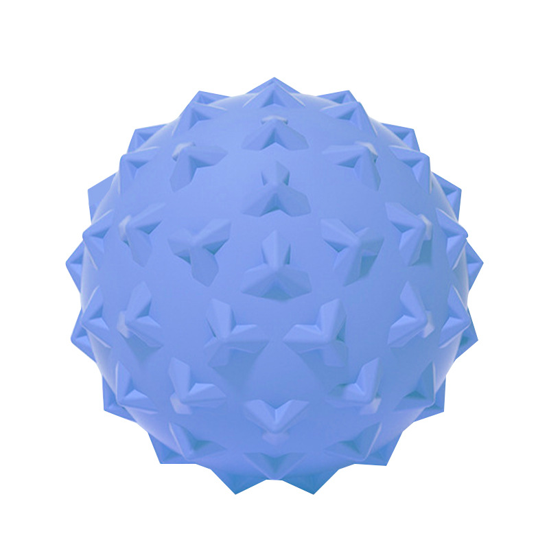 BUYUER Myofascial Release Massage Ball – 4.5cm TPE Solid Yoga Massage Ball for Neck, Shoulders, Foot, Back – Deep Tissue Trigger Point Relief for Muscle Soreness, Plantar Fasciitis, Physical Therapy (Blue)
