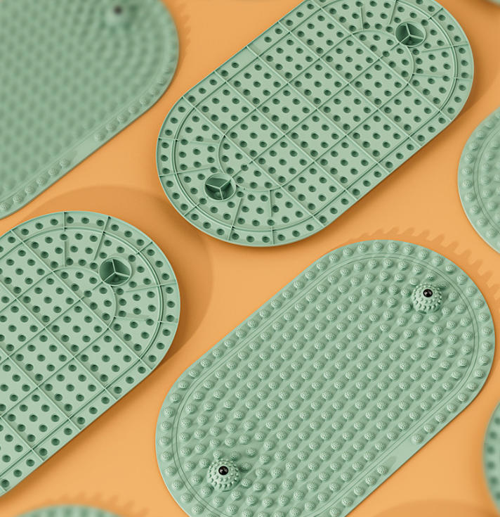BUYUER Acupressure Mat for Slow Running, Non-Slip Soft Silicone Foot Massage Mat with Magnetic Beads, Thickened Toe Pressure Plate for Plantar Fasciitis Relief, Meridian经络疏通, Home Fitness & Reflexology, 4 Colors