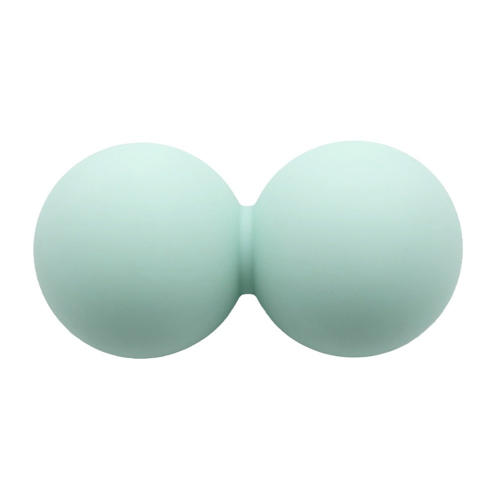 Food-Grade Silicone Peanut Massage Ball for Yoga Fascial Relaxation, Double-Connected Muscle Release Tool for Neck Back Feet Cervical Spine, Custom Color Available (12+ Colors) BUYUER Brand
