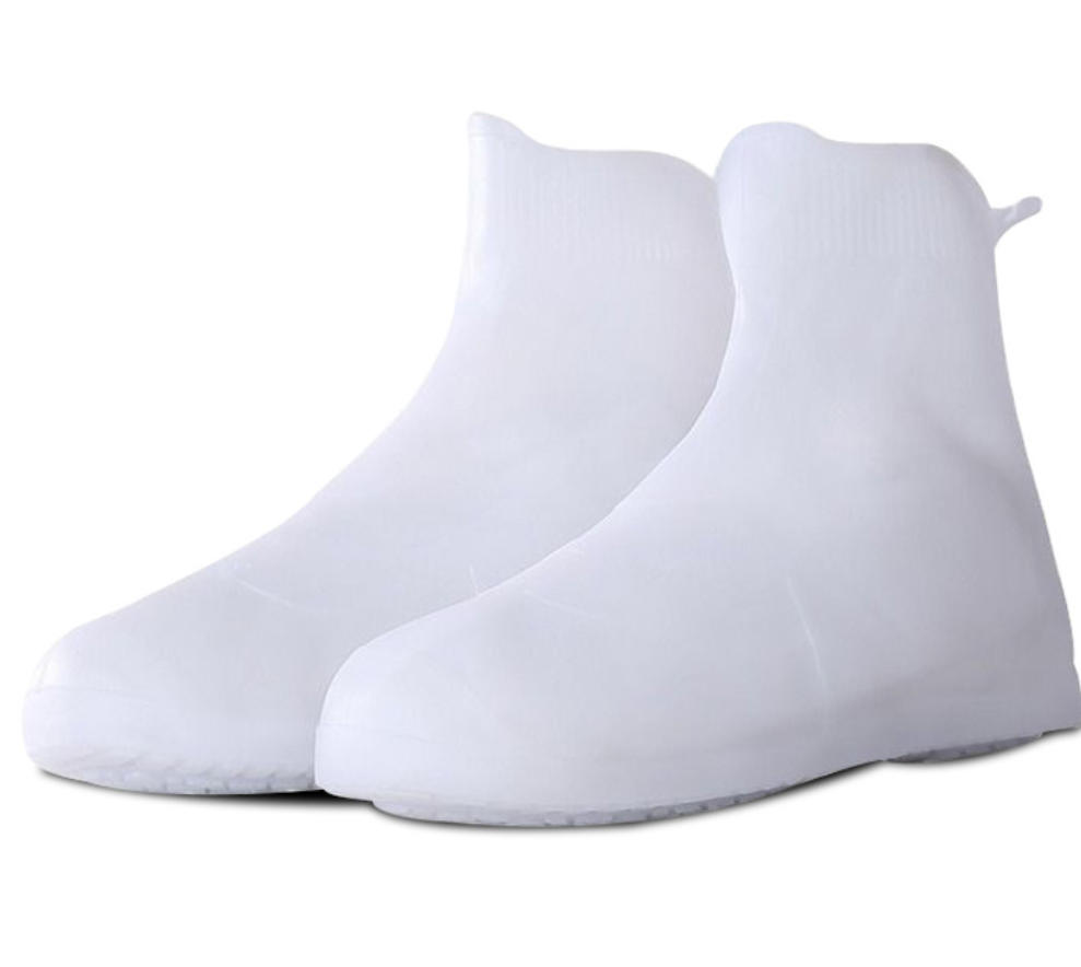 BUYUER High-Cut Waterproof Rain Shoe Covers – Heavy Duty Non-Slip Silicone & Rubber Overshoes for Adults, Kids, Men, Women – Reusable, Anti-Slip, Wear-Resistant – Easy to Clean & Fold for Outdoor Travel, Hiking, Muddy or Snowy Days