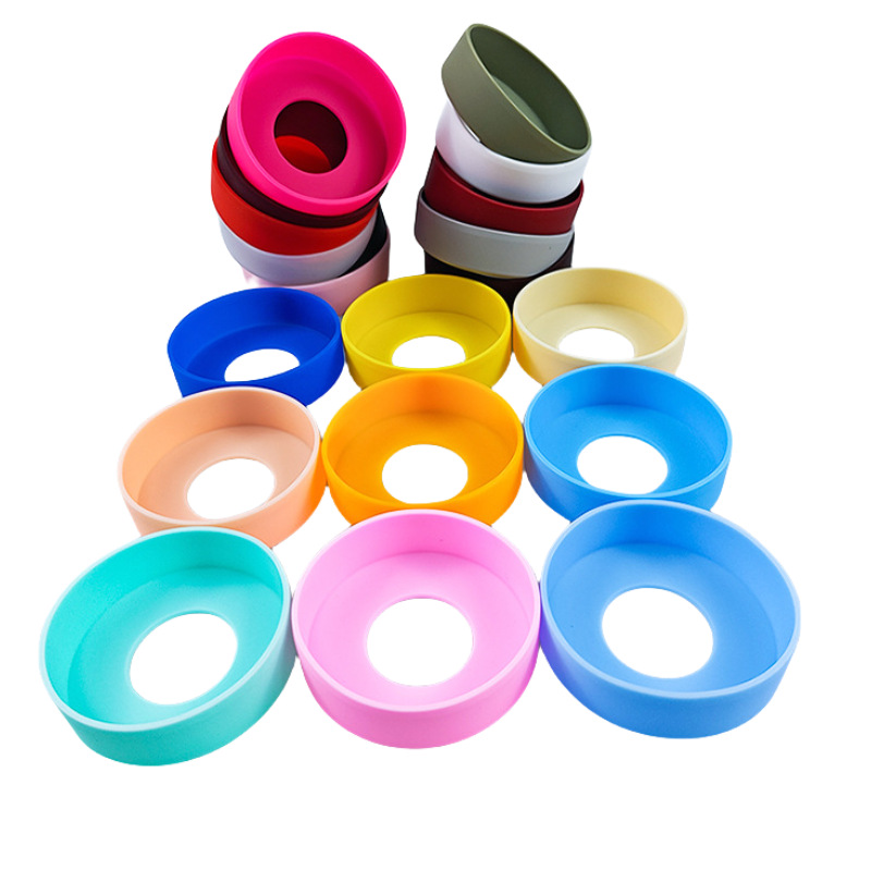 Silicone Cup Bottom Protector 65/90/100mm – Non-Slip Anti-Scratch Silicone Base Cover, Food-Grade BPA-Free, Wear-Resistant Sleeve for Glass Bottles, Tumblers, Mugs, RoHS Certified (BUYUER)