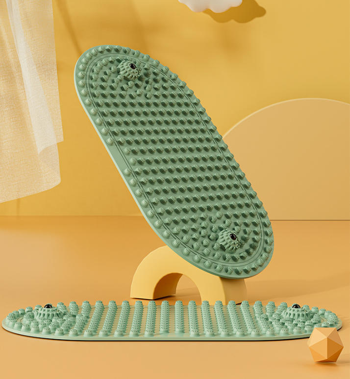 BUYUER Acupressure Mat for Slow Running, Non-Slip Soft Silicone Foot Massage Mat with Magnetic Beads, Thickened Toe Pressure Plate for Plantar Fasciitis Relief, Meridian经络疏通, Home Fitness & Reflexology, 4 Colors