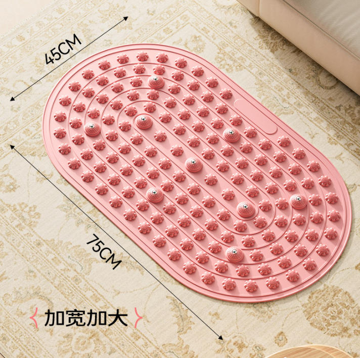 BUYUER TPE Liquid Silicone Acupressure Mat – Slow Running Foot Massage Mat for Indoor Running, Meridian & Reflexology Stimulation, Non-Slip, Soft & Resilient, with Magnetic Therapy, Multiple Sizes & Colors